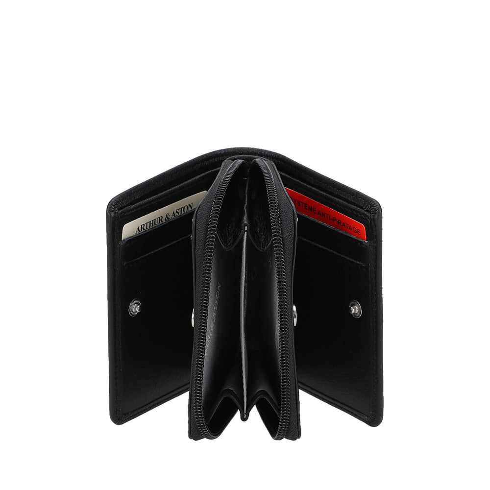 Porte-monnaie et cartes en cuir Ange