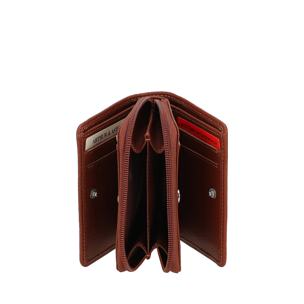 Porte-monnaie et cartes en cuir Ange