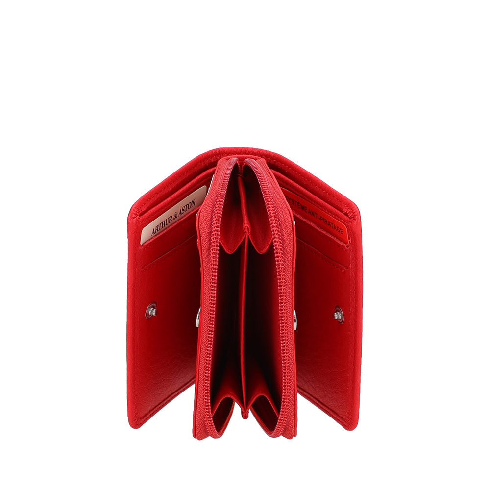 Porte-monnaie et cartes en cuir Ange