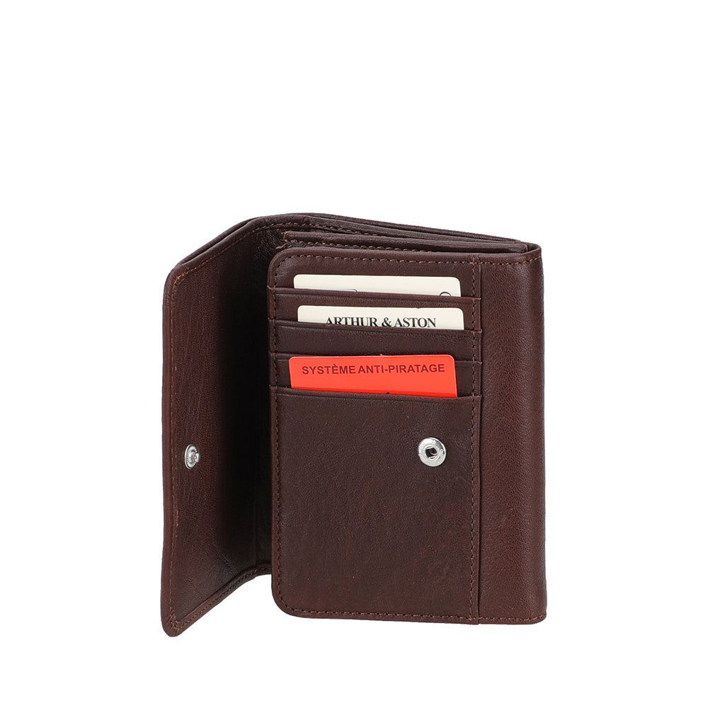 Porte-monnaie et cartes en cuir Ange