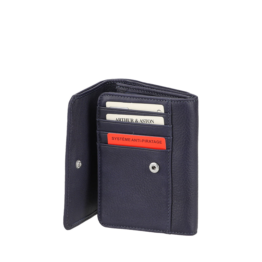 Porte-monnaie et cartes en cuir Ange