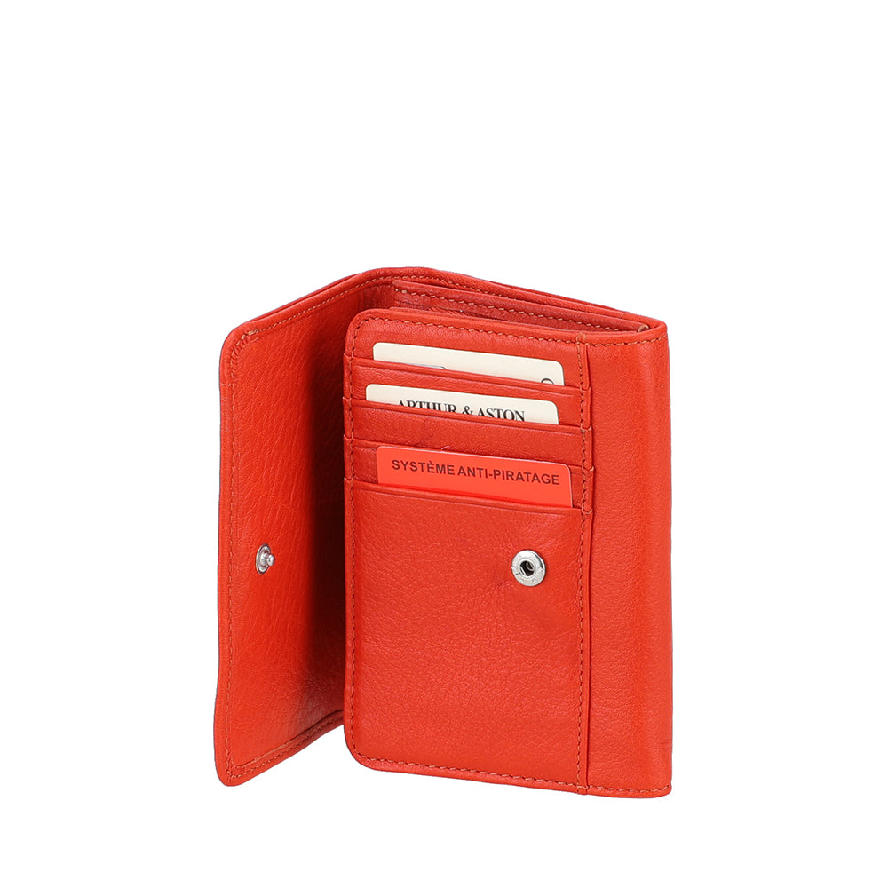 Porte-monnaie et cartes en cuir Ange