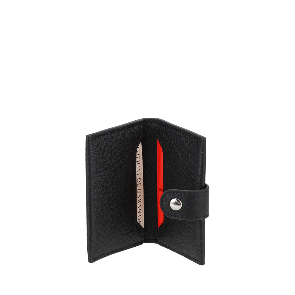 Petit Porte-cartes à pression Cuir Ange