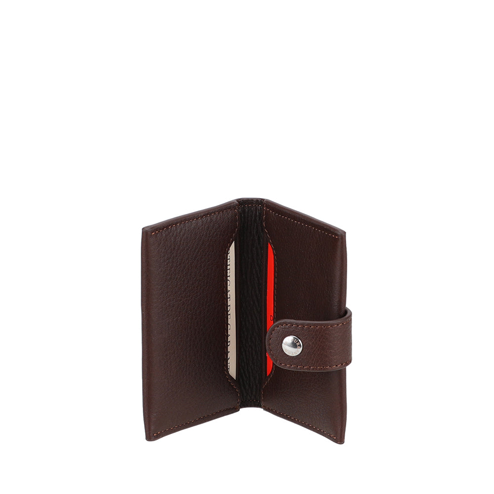 Petit Porte-cartes à pression Cuir Ange