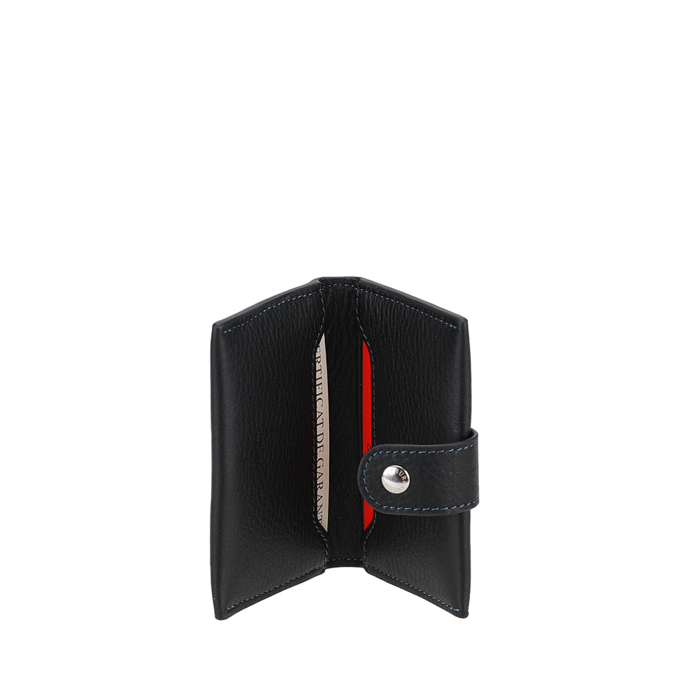 Petit Porte-cartes à pression Cuir Ange