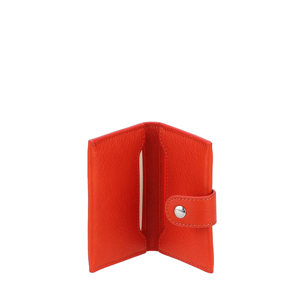 Petit Porte-cartes à pression Cuir Ange