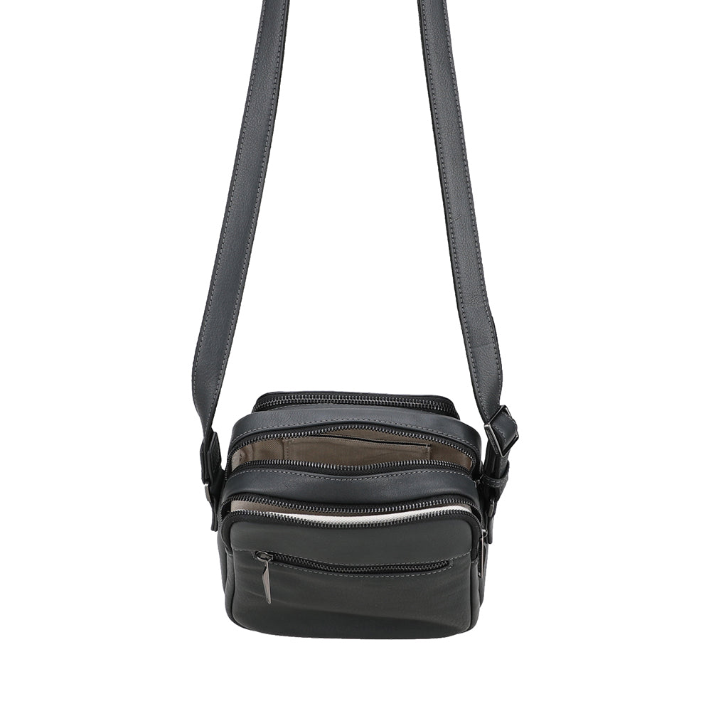 Grand sac travers 2 compartiments cuir Nairo