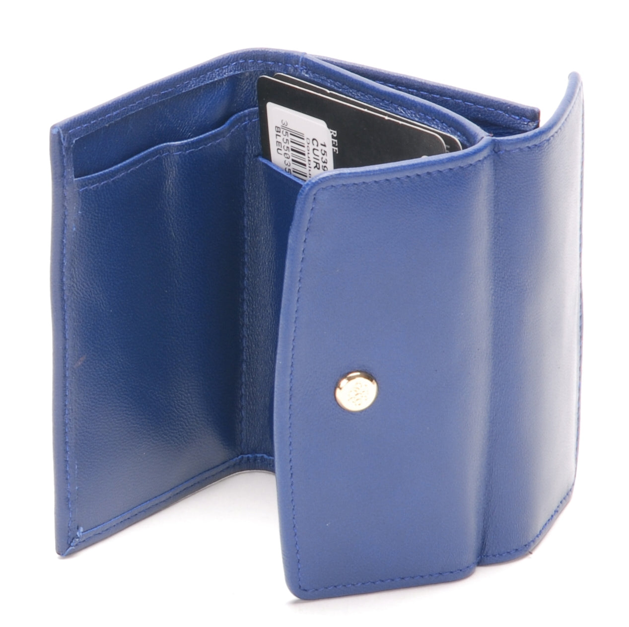 Porte-monnaie dos à dos cuir agneau plongé