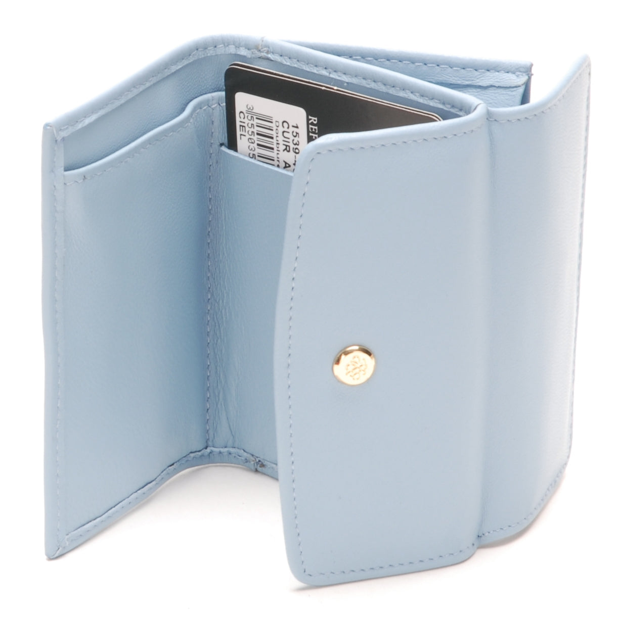 Porte-monnaie dos à dos cuir agneau plongé