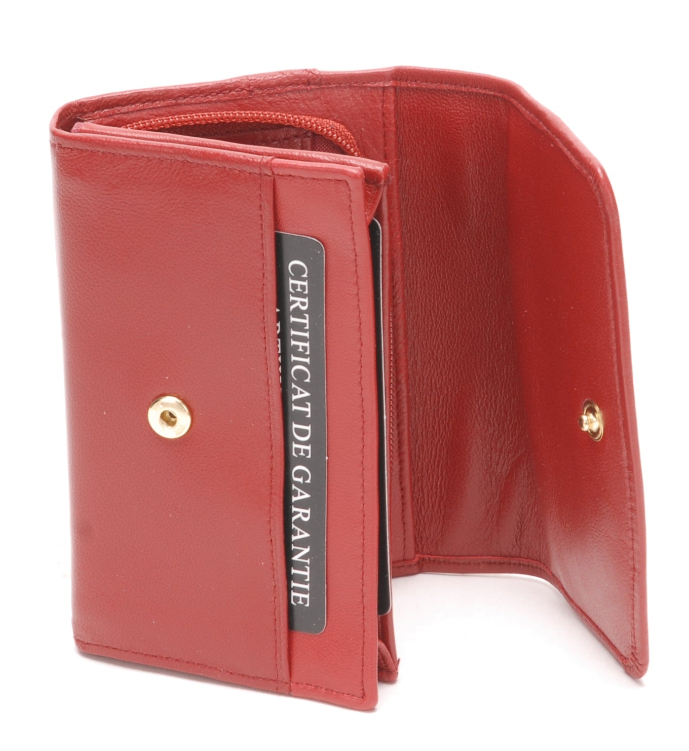 Porte-monnaie et cartes cuir agneau plongé