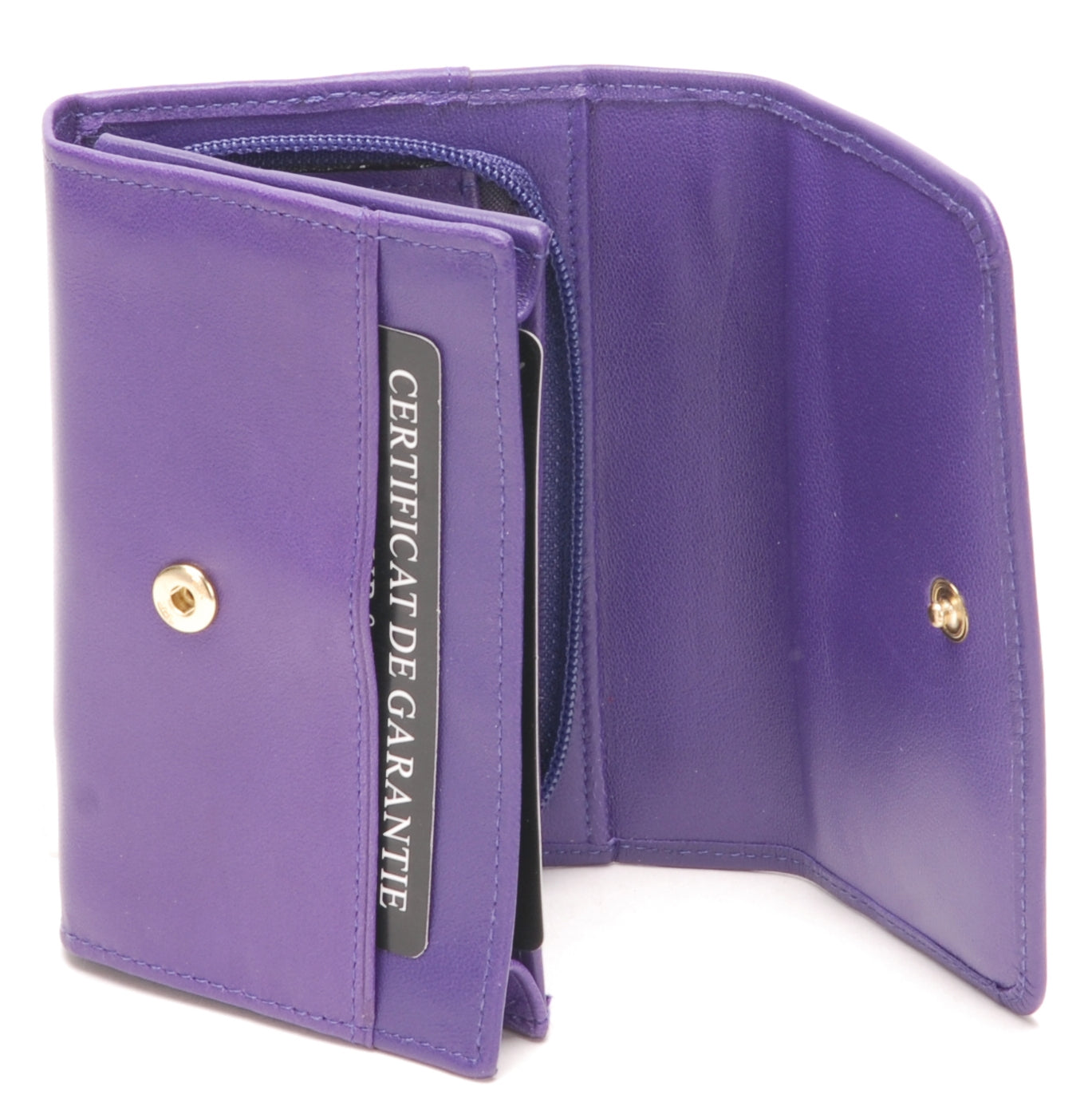 Porte-monnaie et cartes cuir agneau plongé