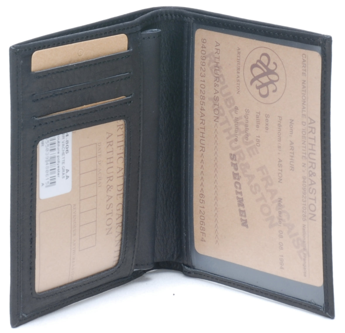 Porte-papiers cuir vachette gras