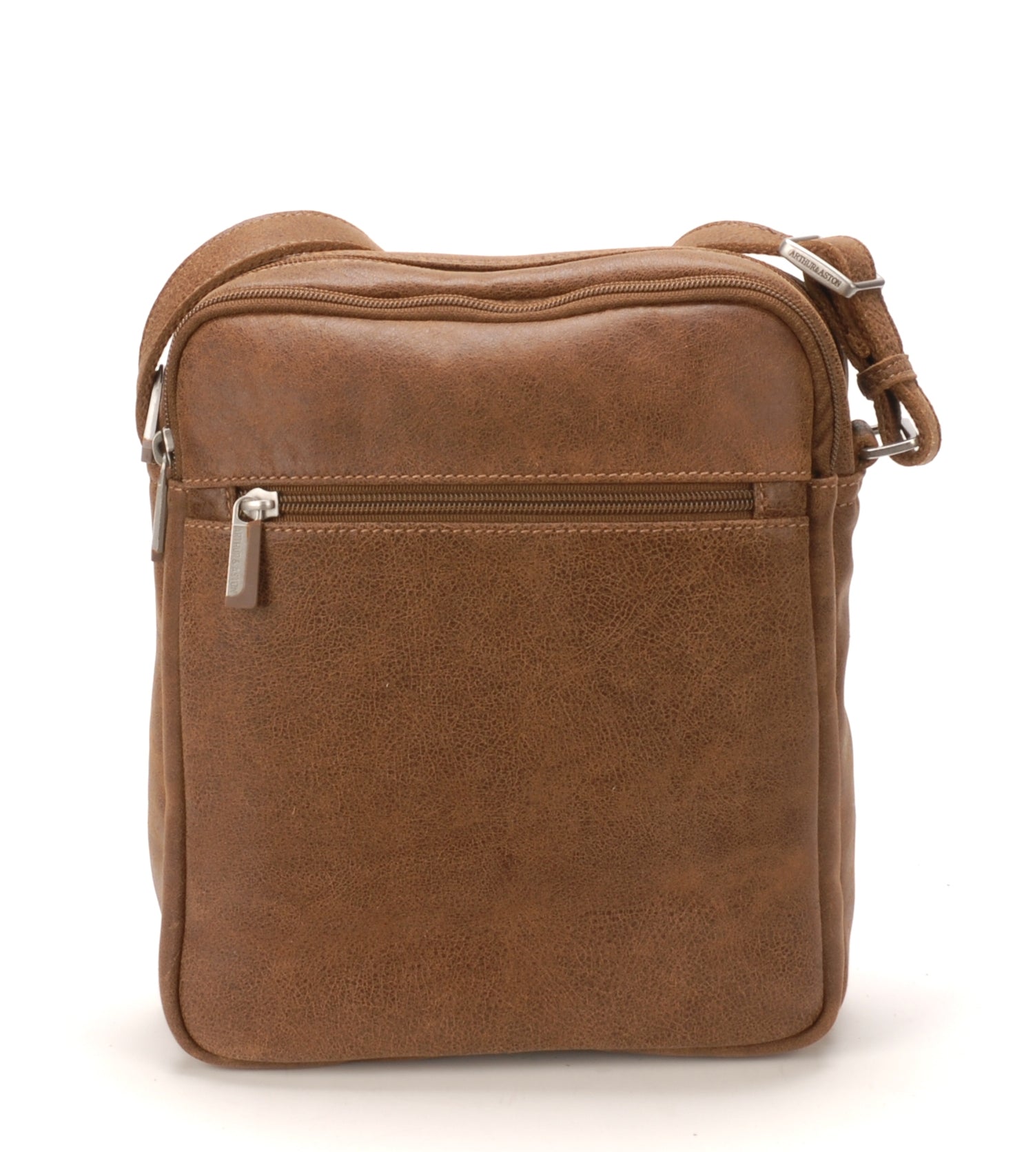 Large Cristiano leather destroyed crossbody bag