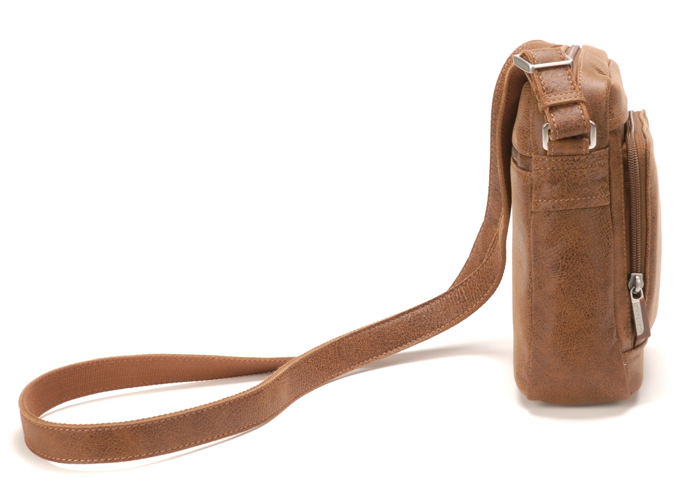 Cristiano destroyed leather crossbody bag