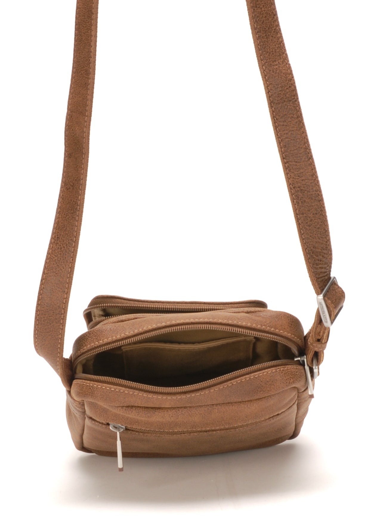 Cristiano destroyed leather crossbody bag