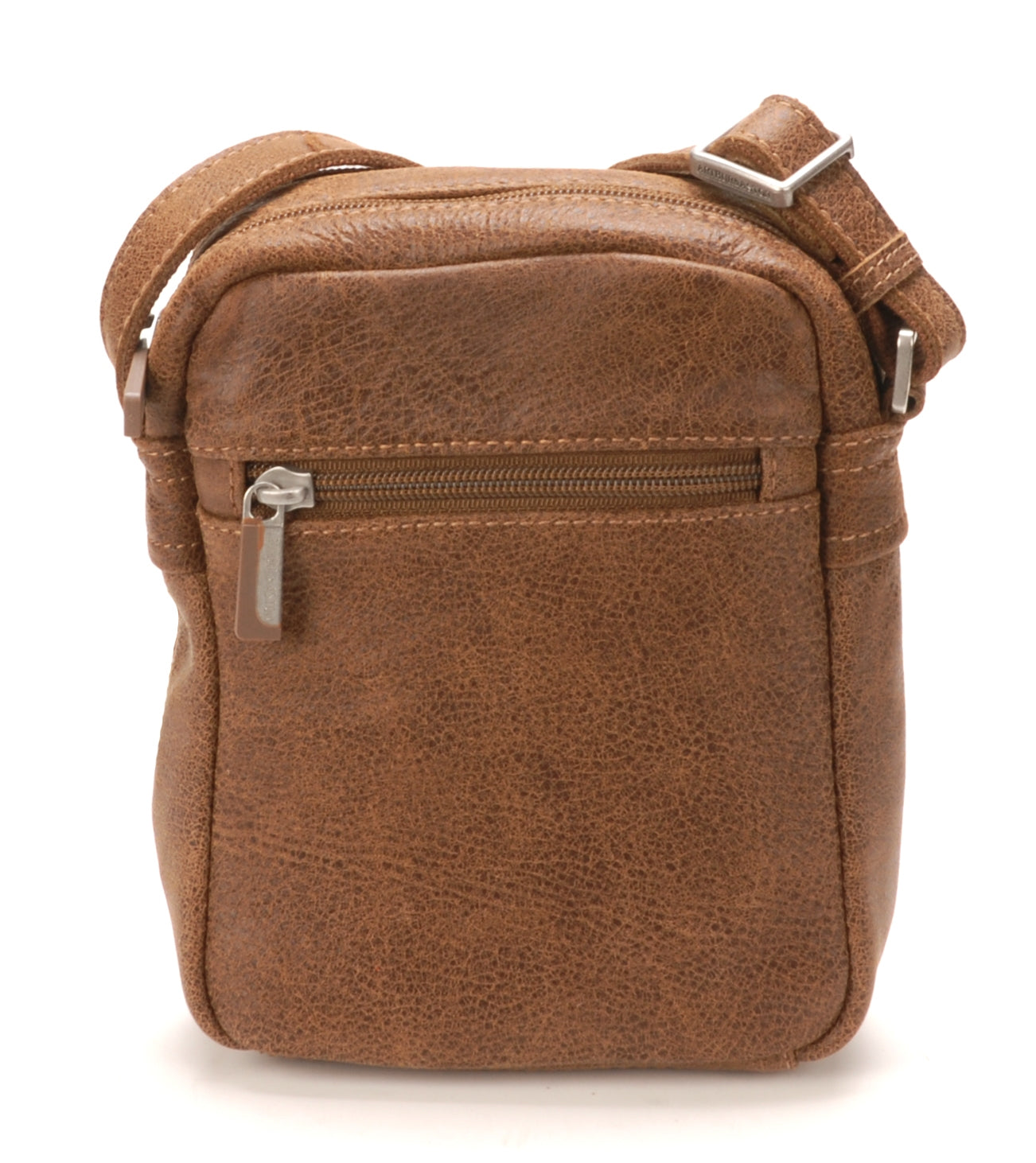 Cristiano destroyed leather crossbody bag, small model