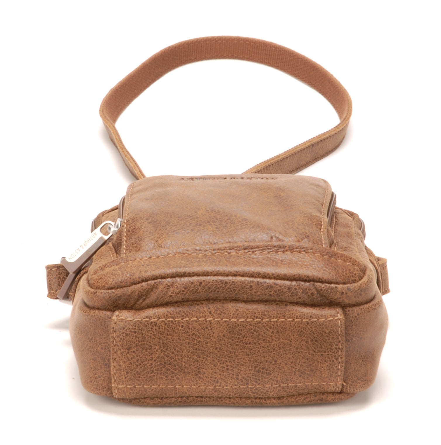 Cristiano destroyed leather crossbody bag, small model
