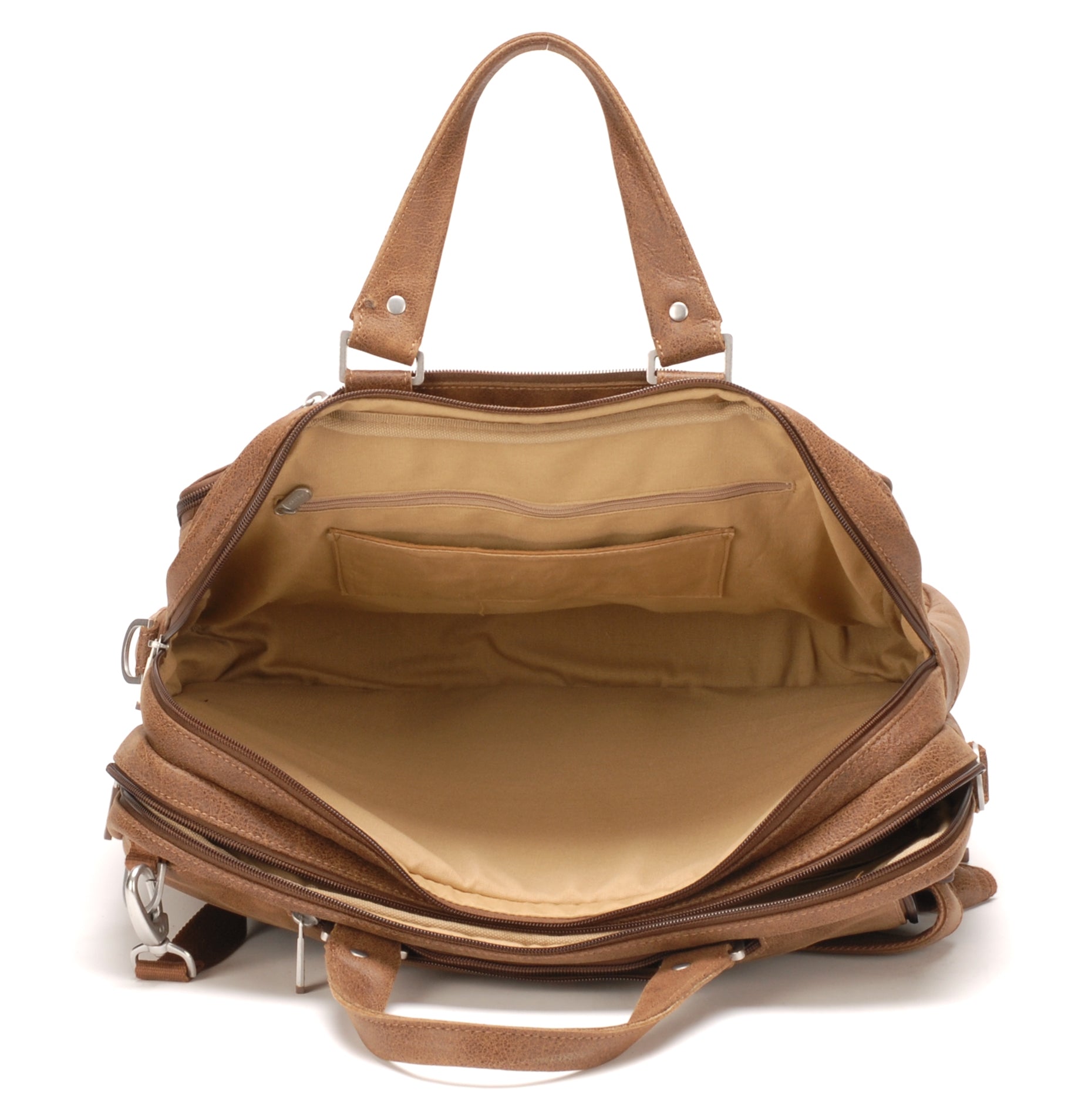 Cristiano 3 in 1 briefcase destroyed leather