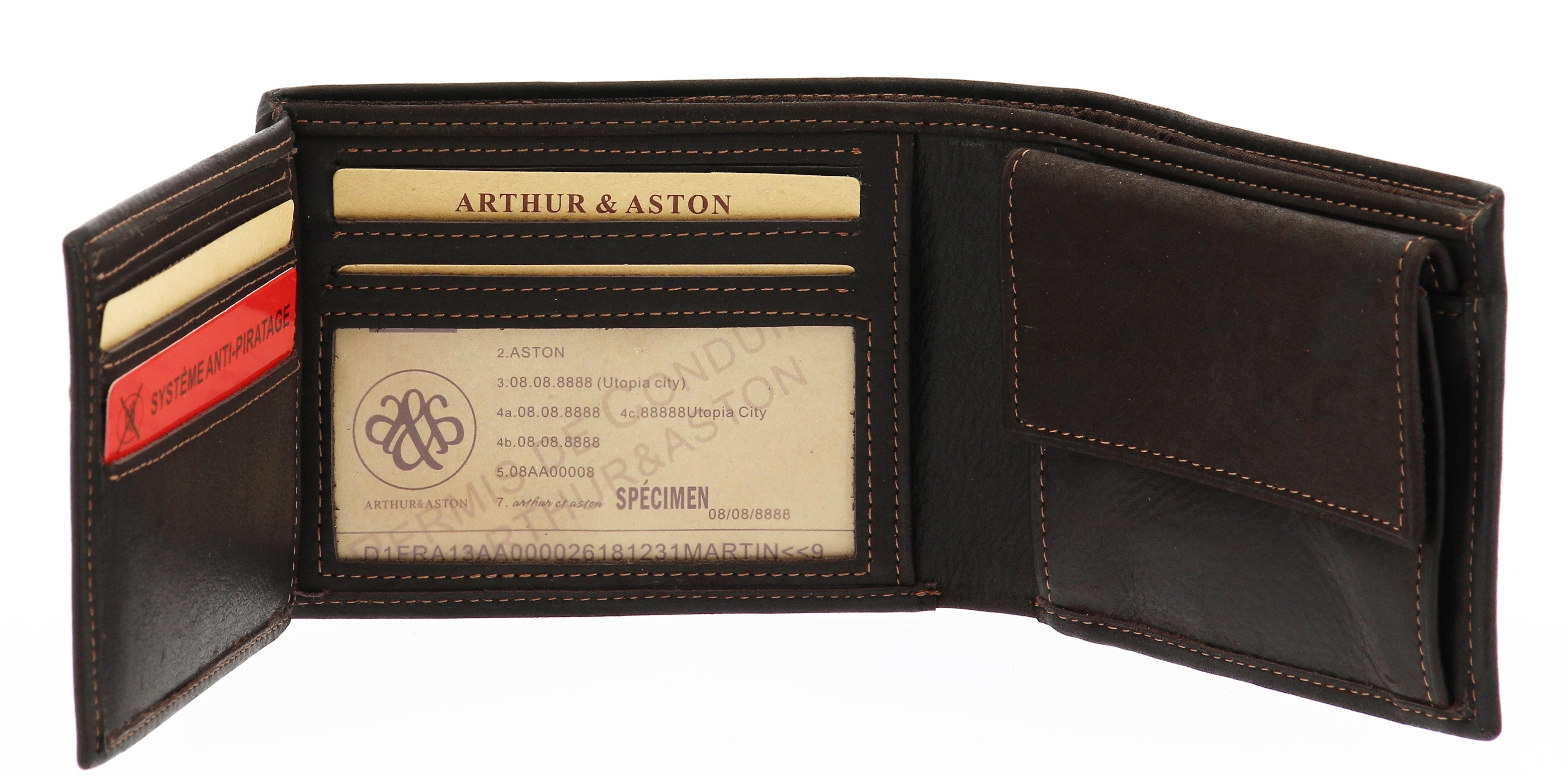 Louis Italian oiled leather wallet