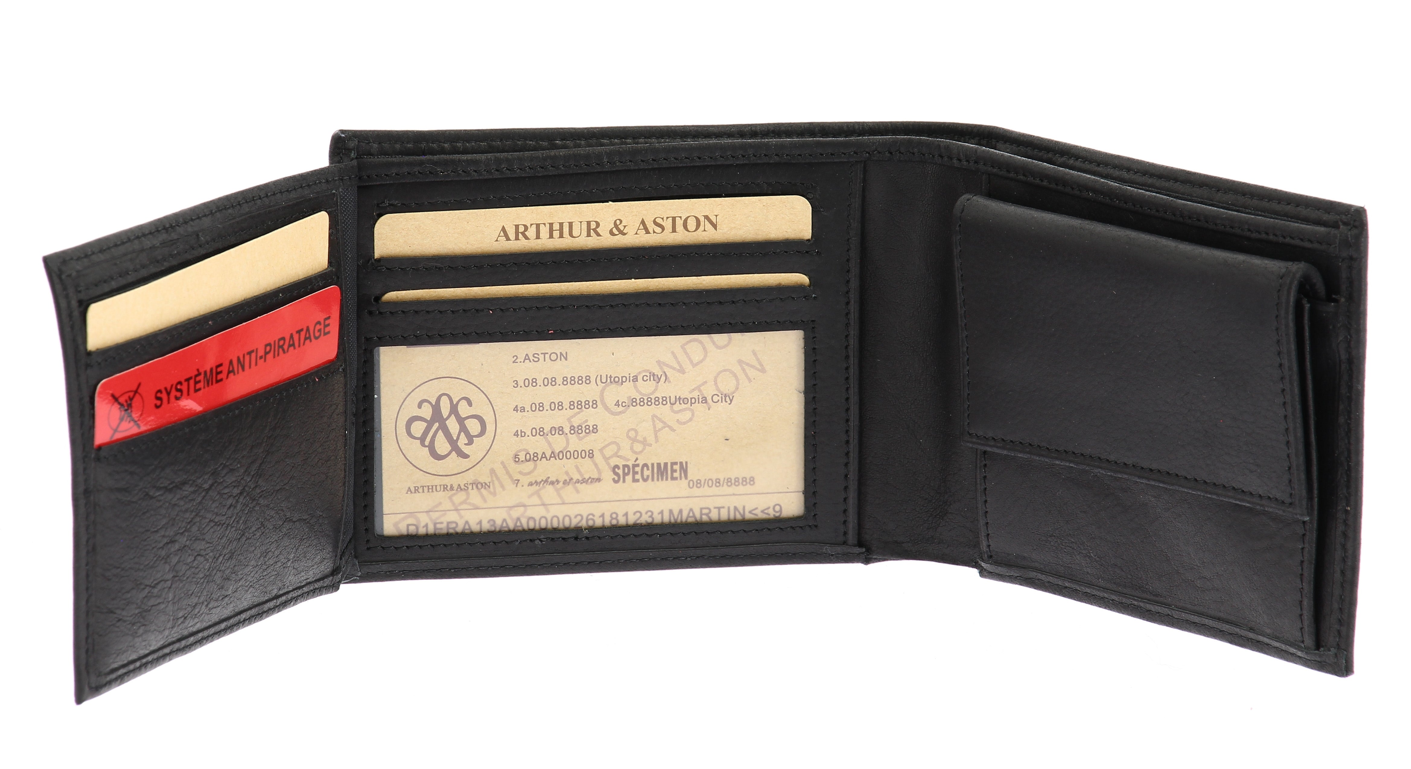 Louis Italian oiled leather wallet