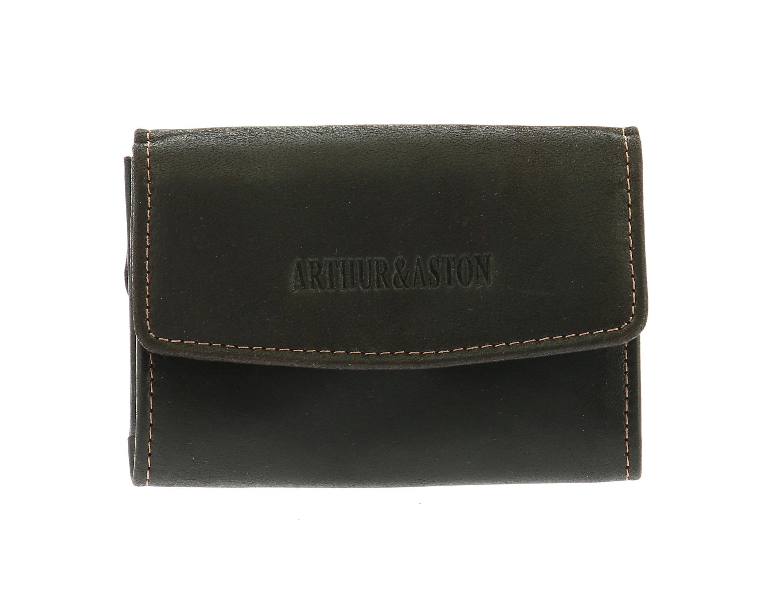 Back-to-back purse in oiled leather