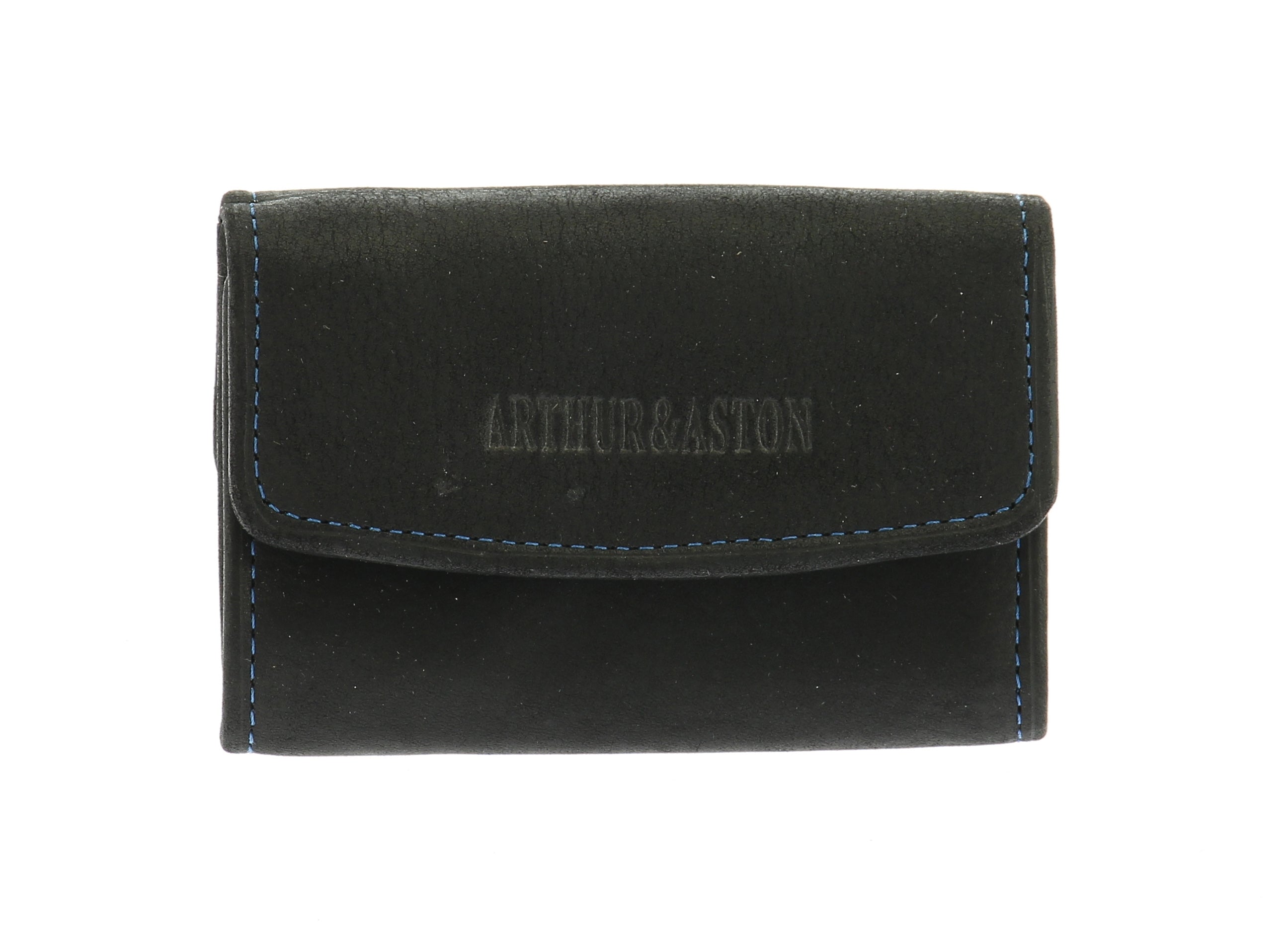 Back-to-back purse in oiled leather