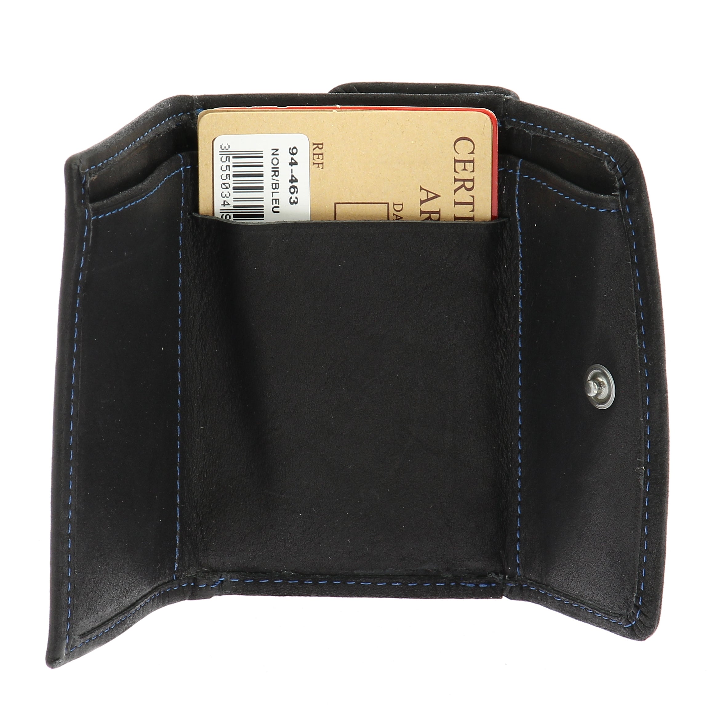 Back-to-back purse in oiled leather