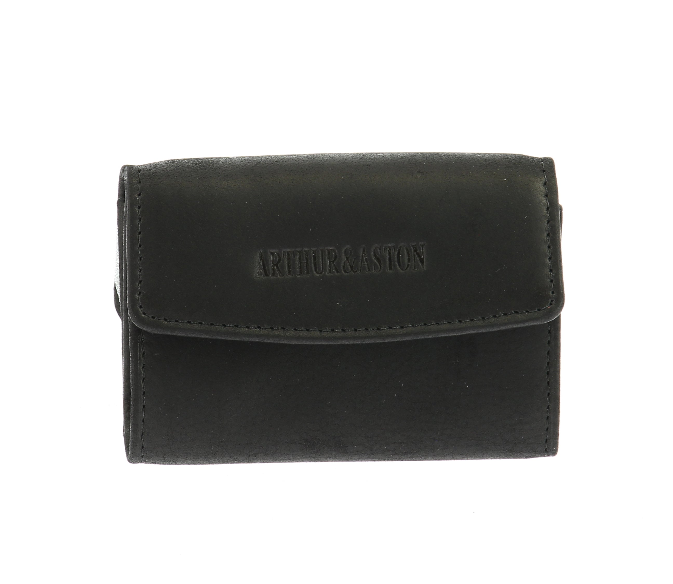 Back-to-back purse in oiled leather