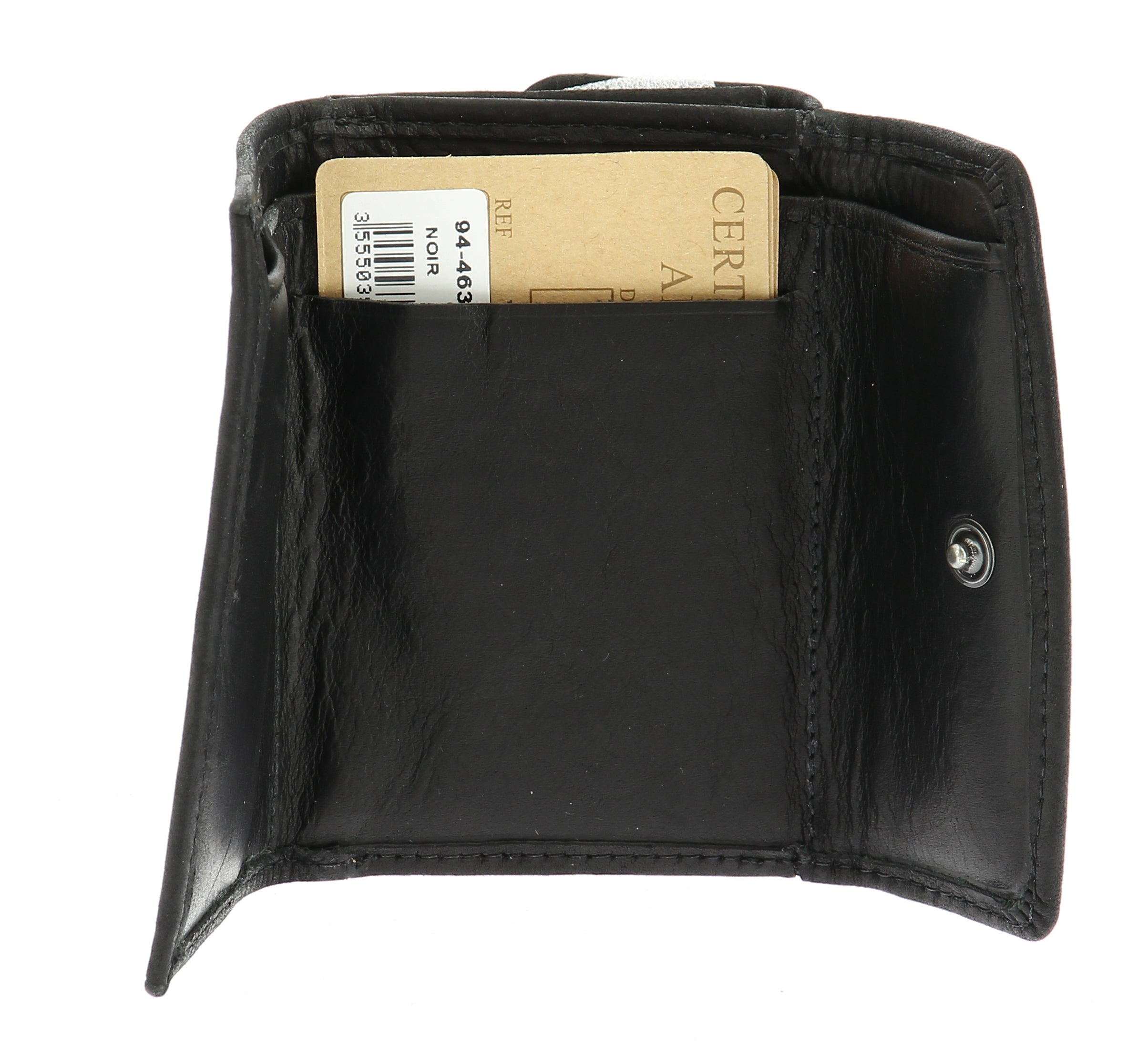 Back-to-back purse in oiled leather