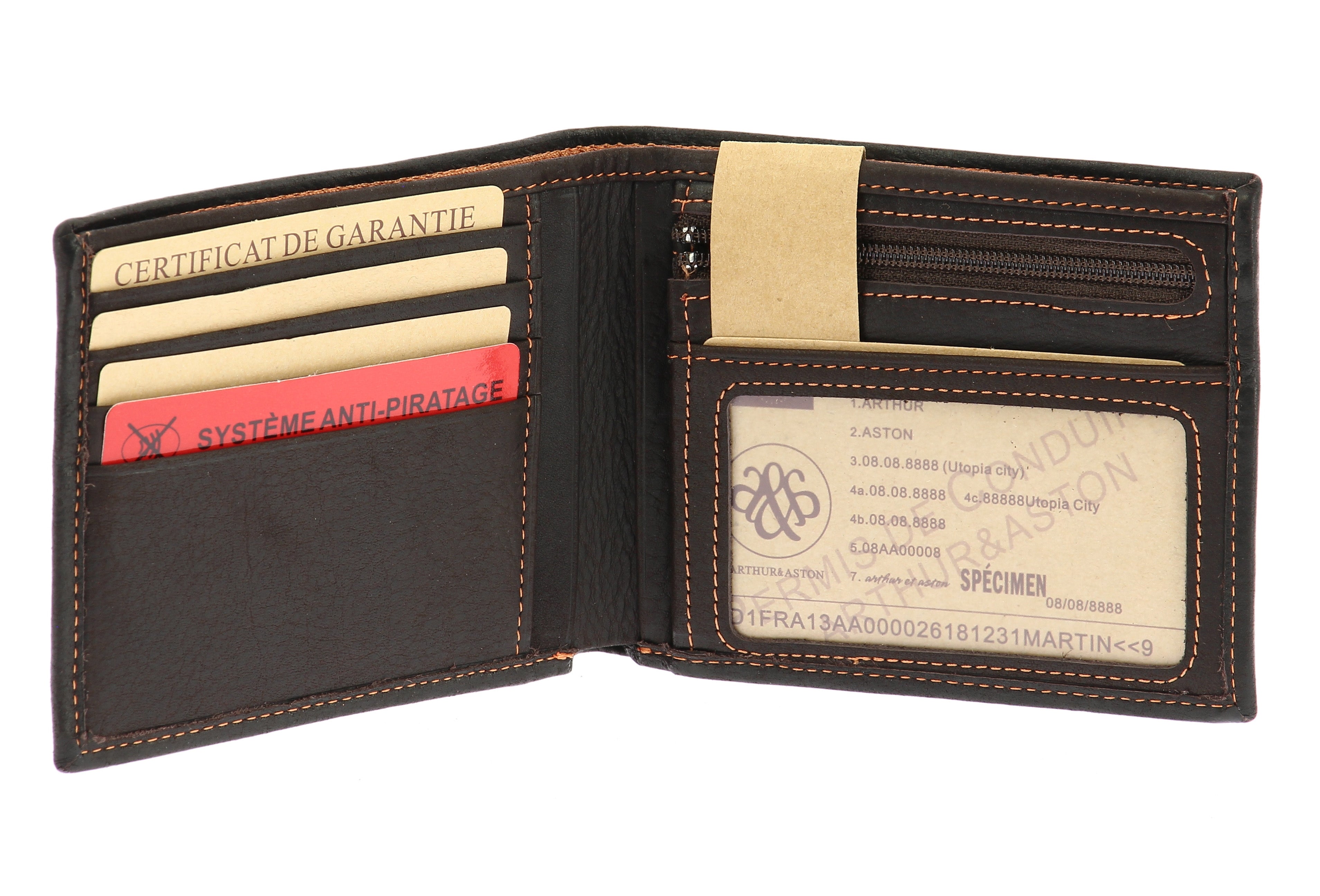 Louis Italian oiled leather wallet