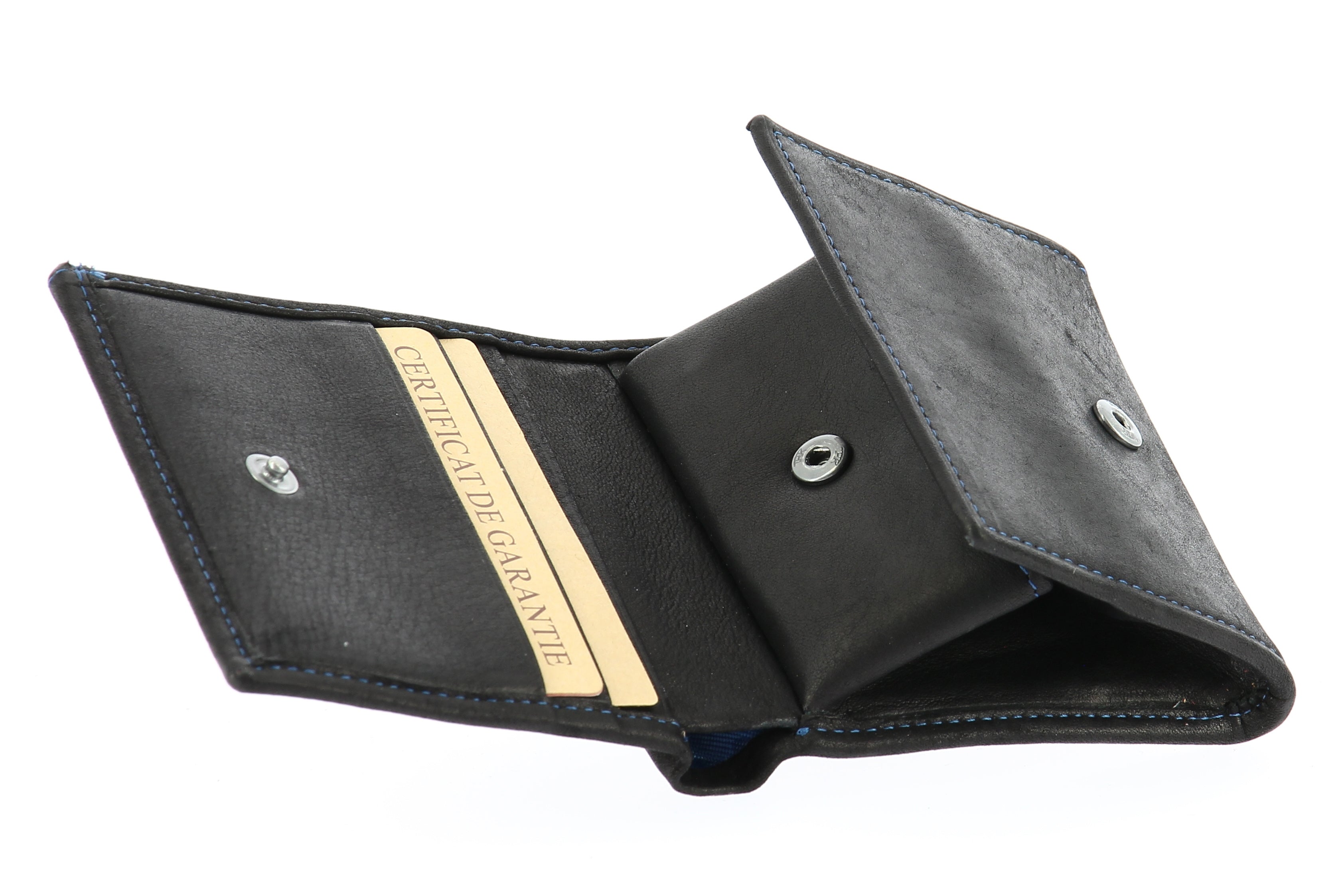 Louis oiled leather wallet and cards