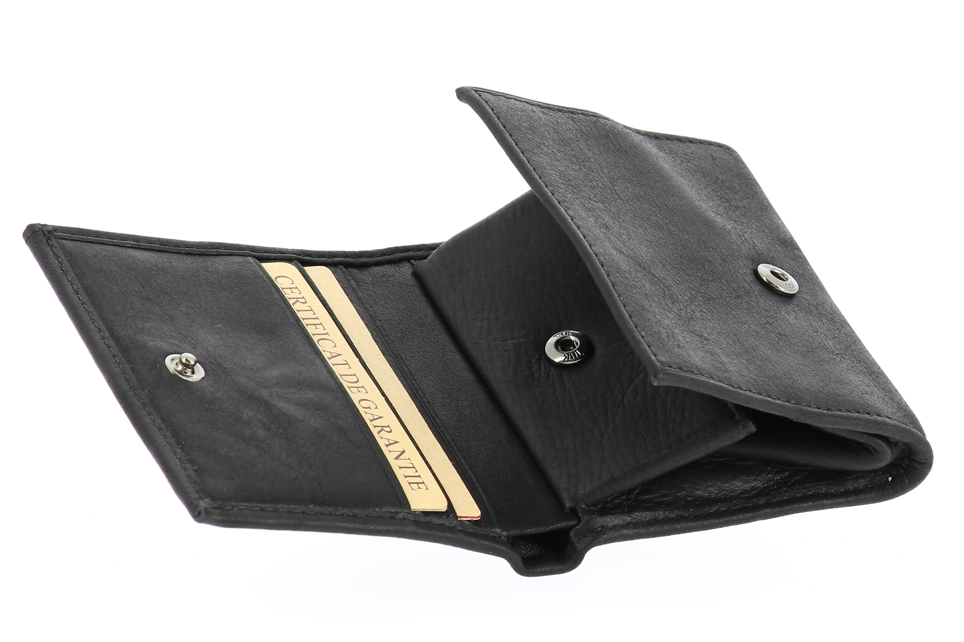 Louis oiled leather wallet and cards