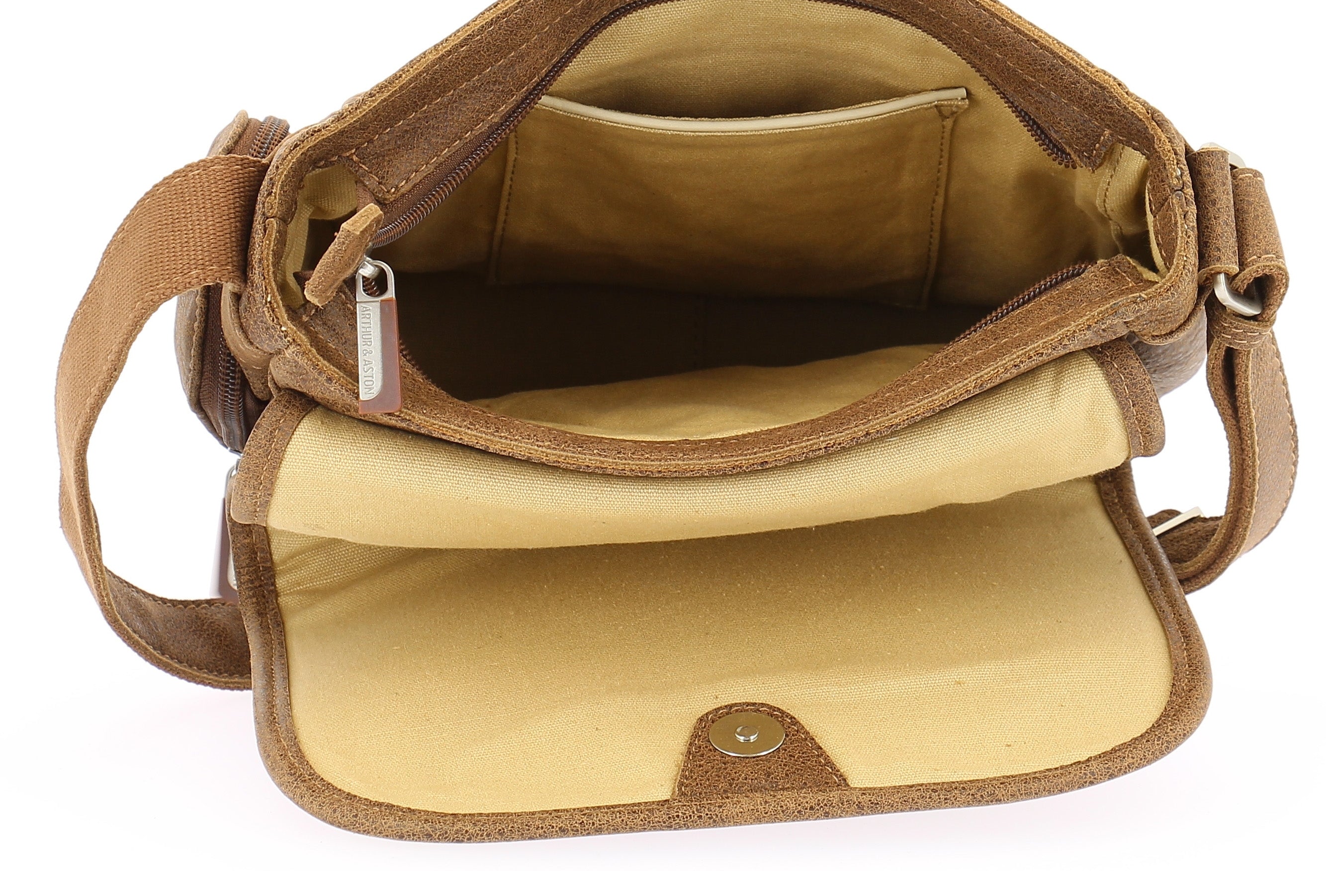 Cristiano destroyed leather crossbody bag, small model
