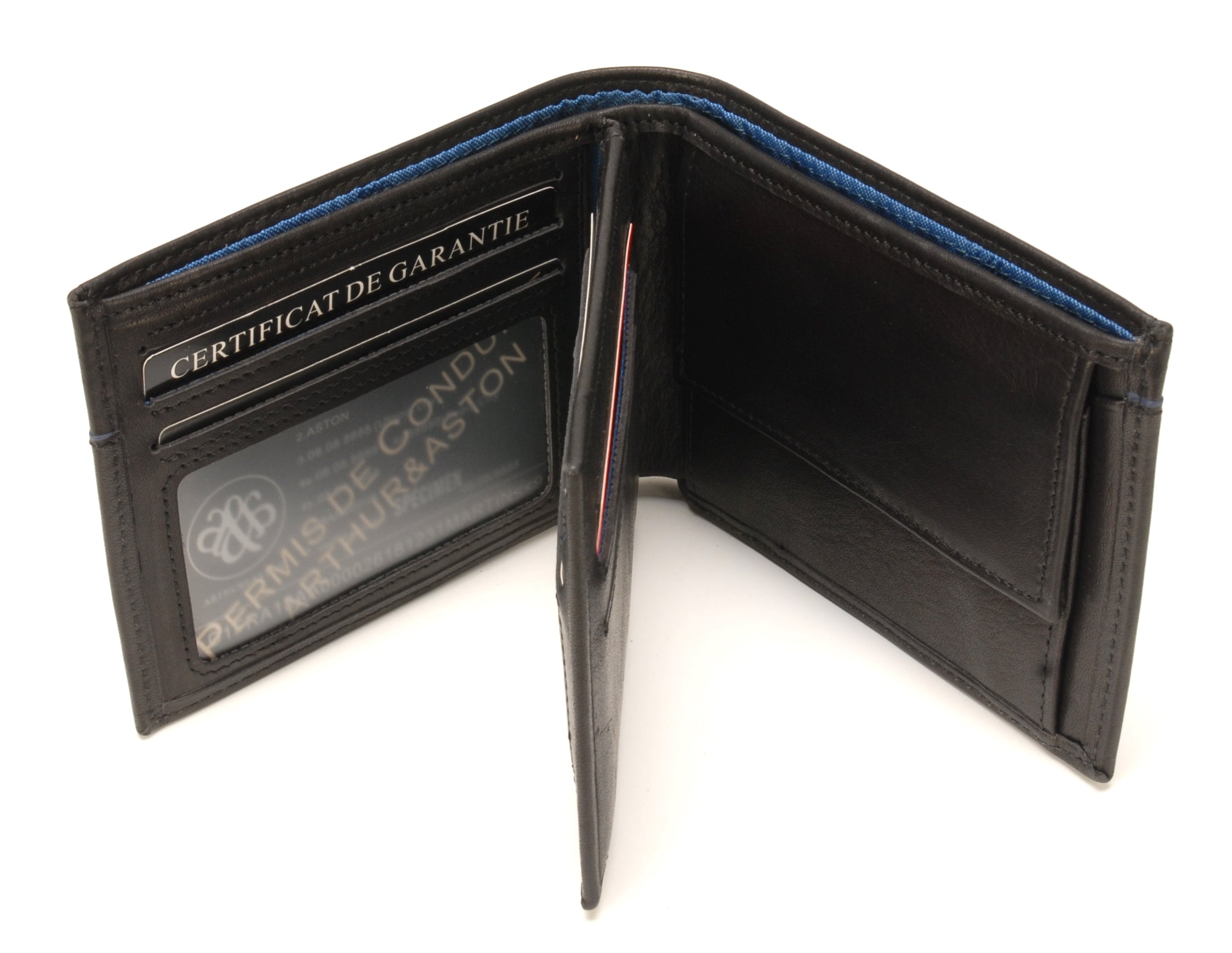 Portefeuille italien Hugo en cuir plongé