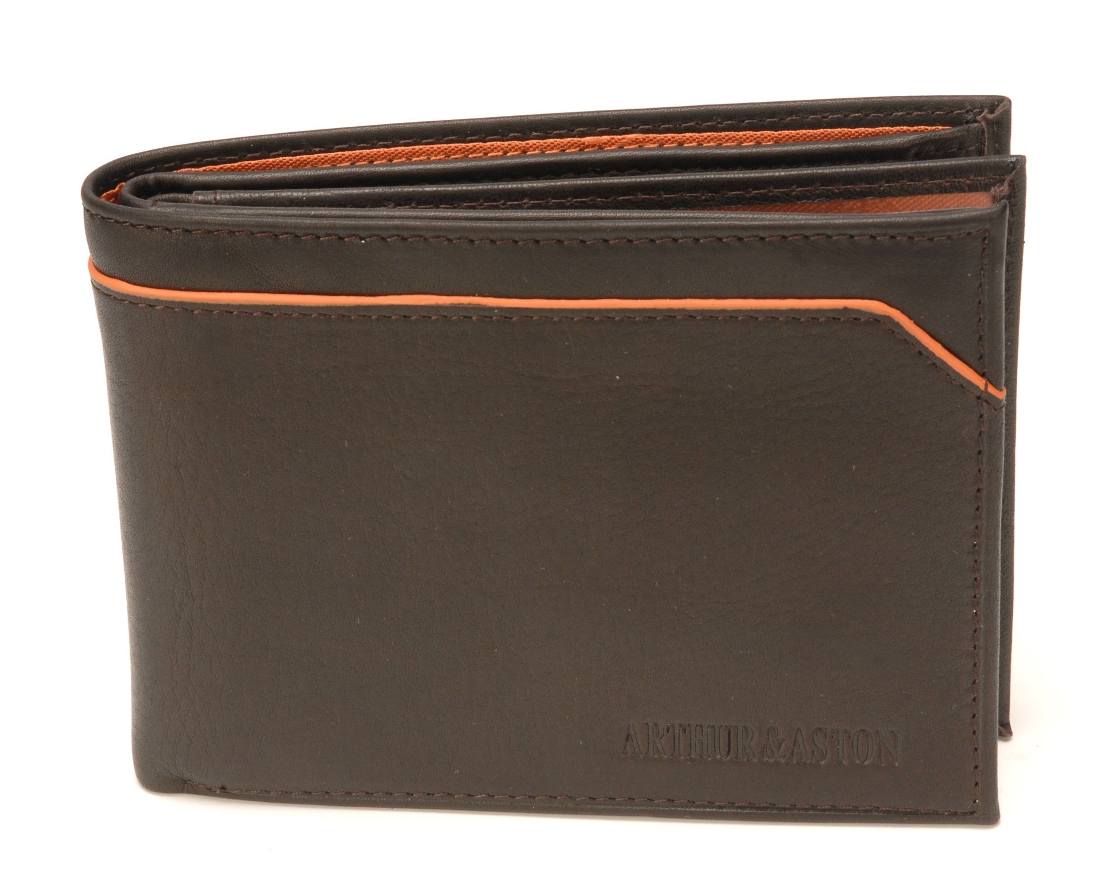 Portefeuille italien Hugo en cuir plongé