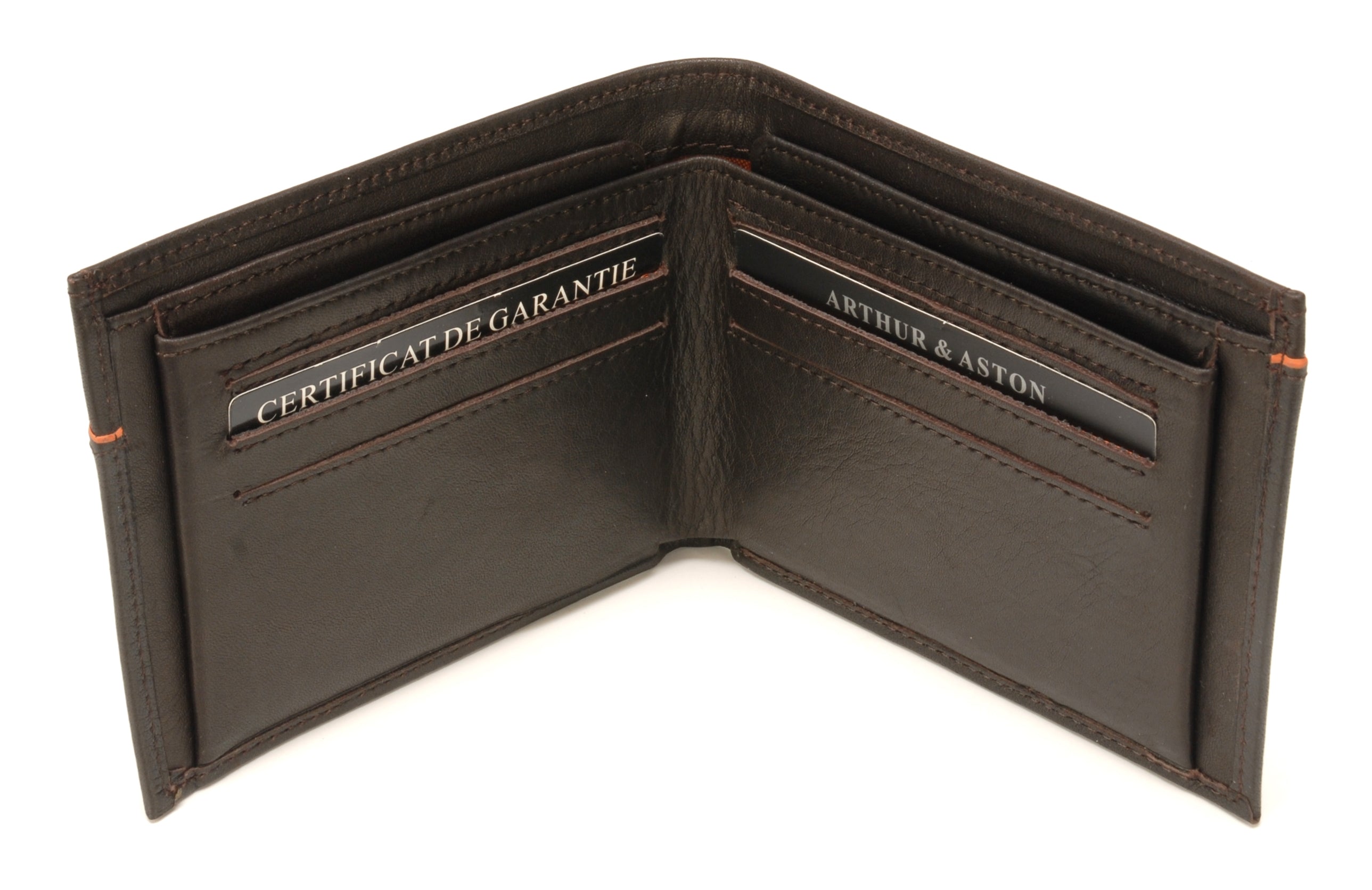 Portefeuille italien Hugo en cuir plongé