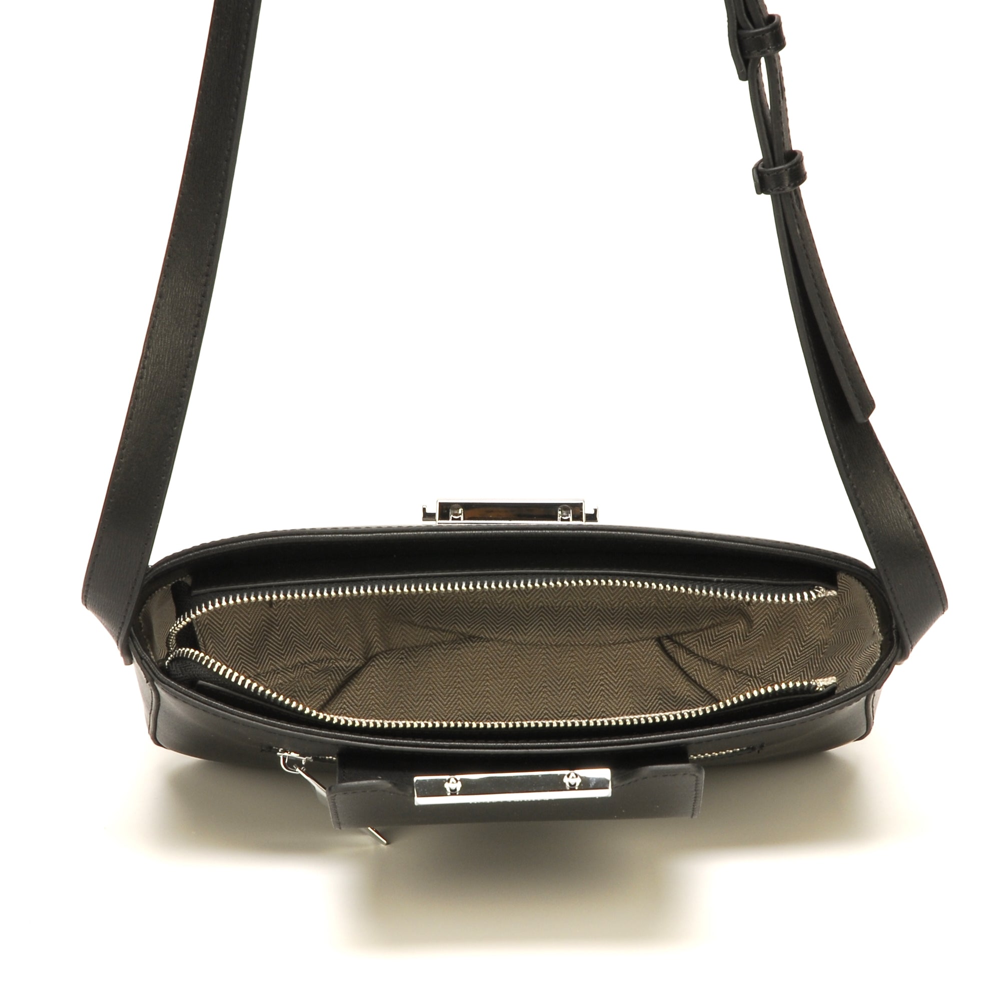 Pochette bandoulière croûte de cuir Elizabeth