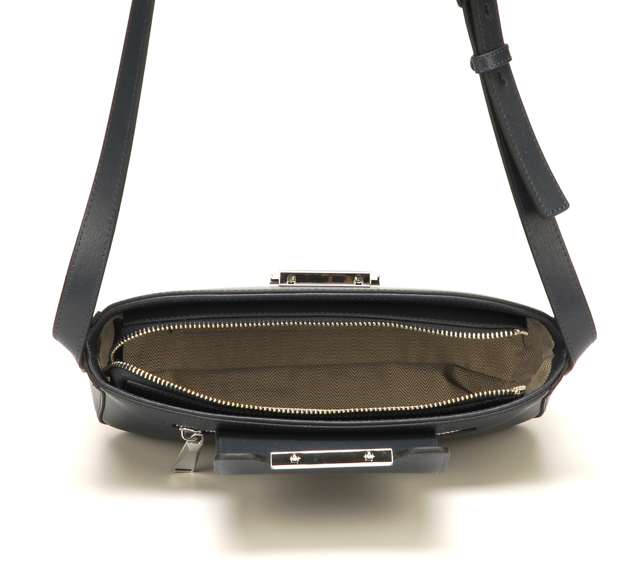 Pochette bandoulière croûte de cuir Elizabeth