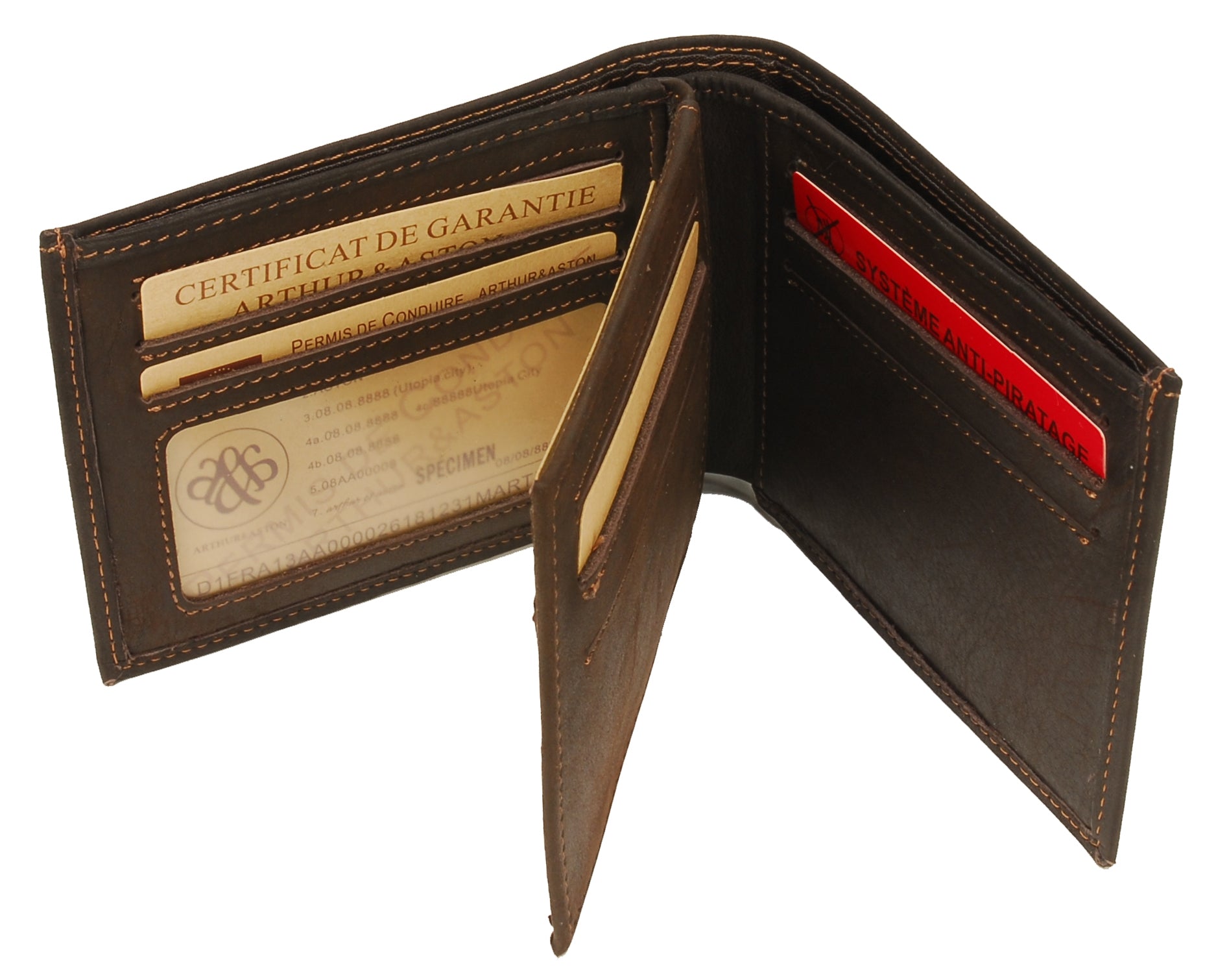 Louis Italian oiled leather card holder