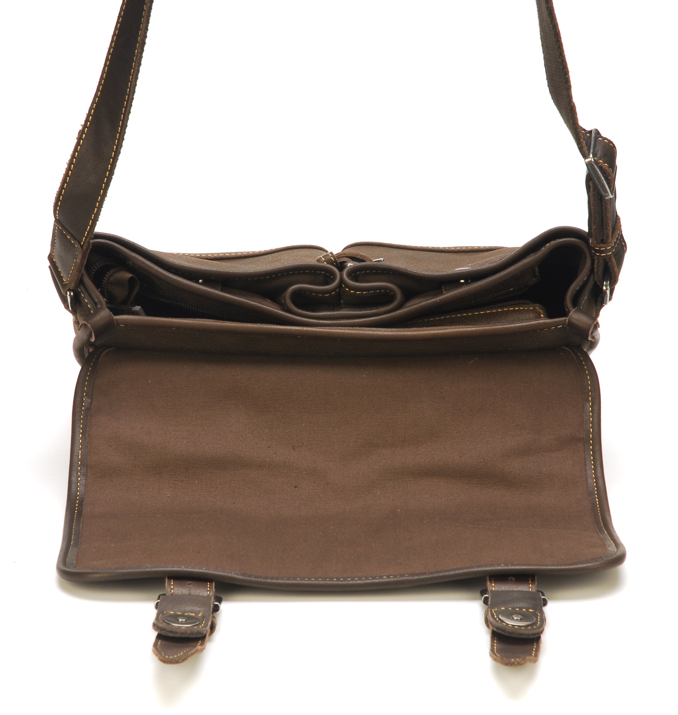 Marco Medium Leather Flap Messenger Bag 2158-12