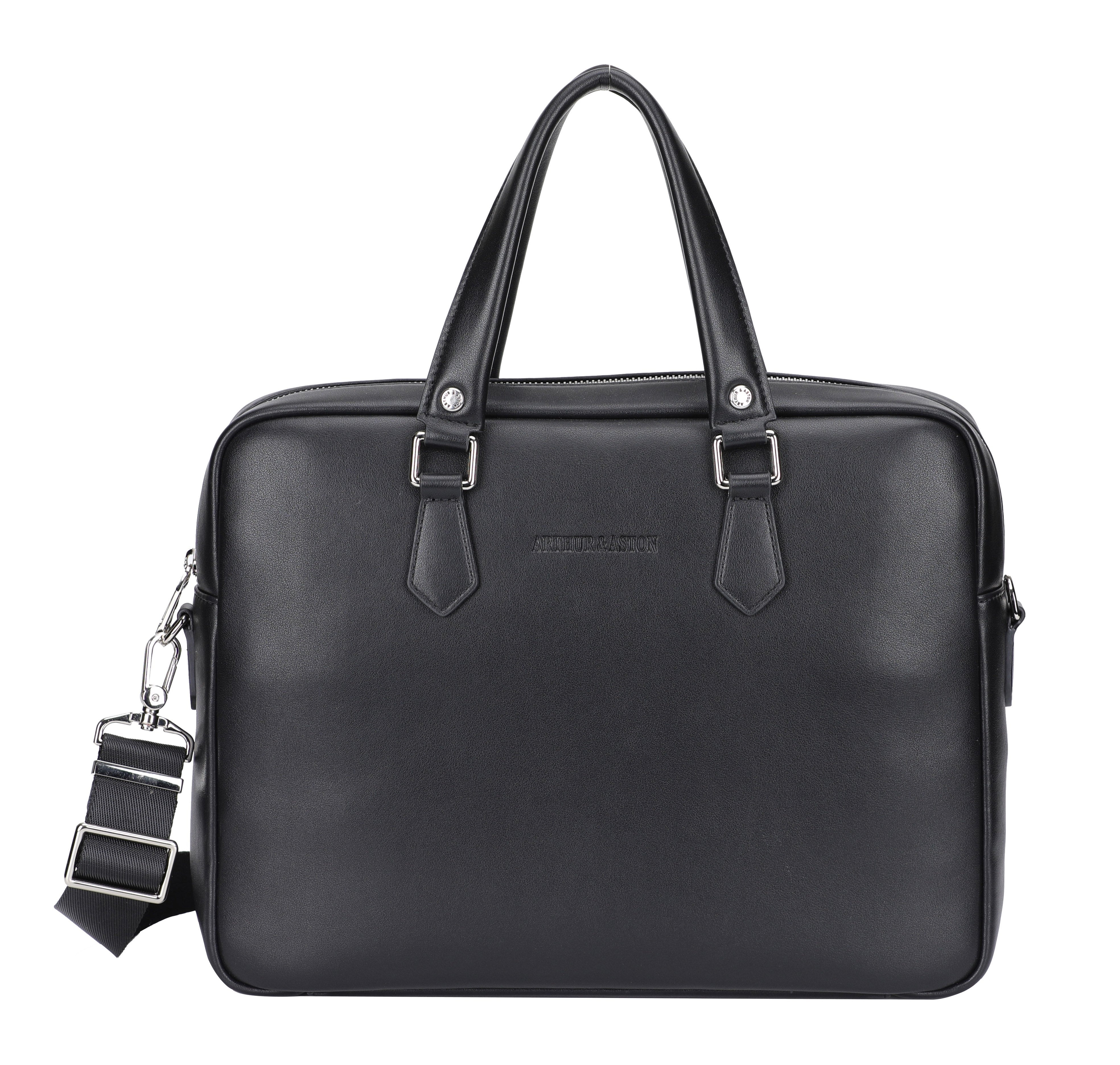 Walter split leather briefcase