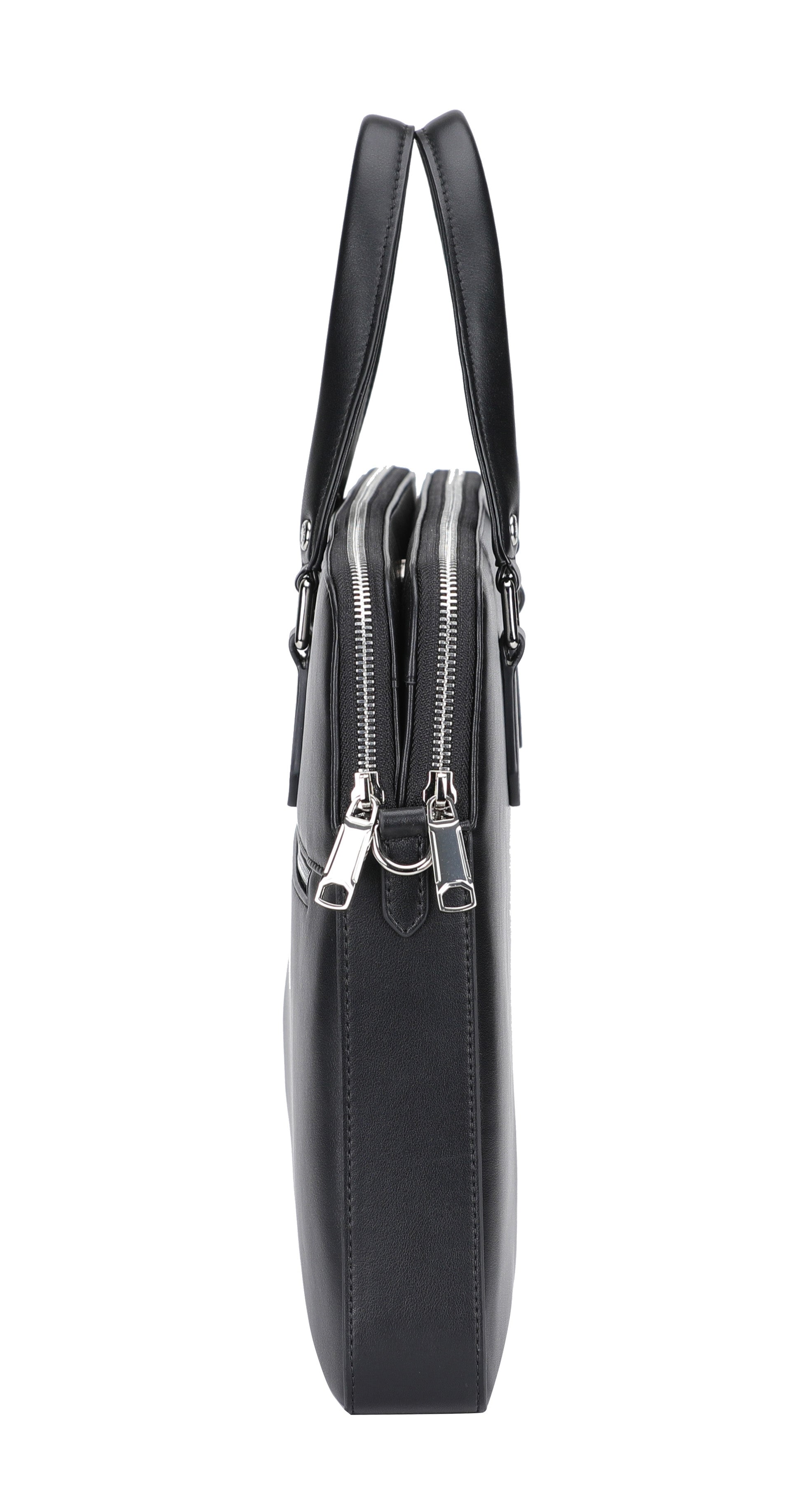 Walter extra flat briefcase in split leather