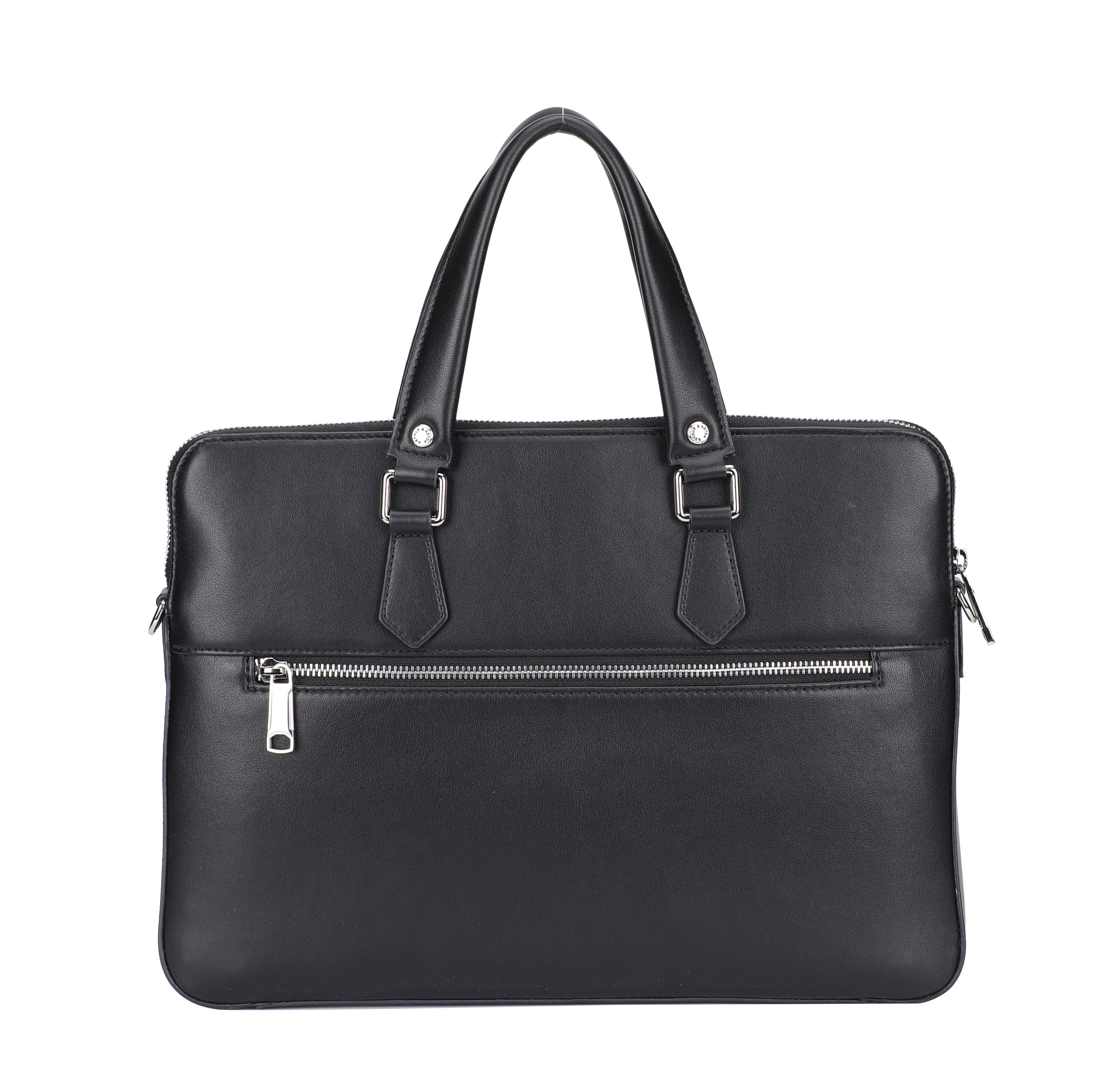 Walter extra flat briefcase in split leather