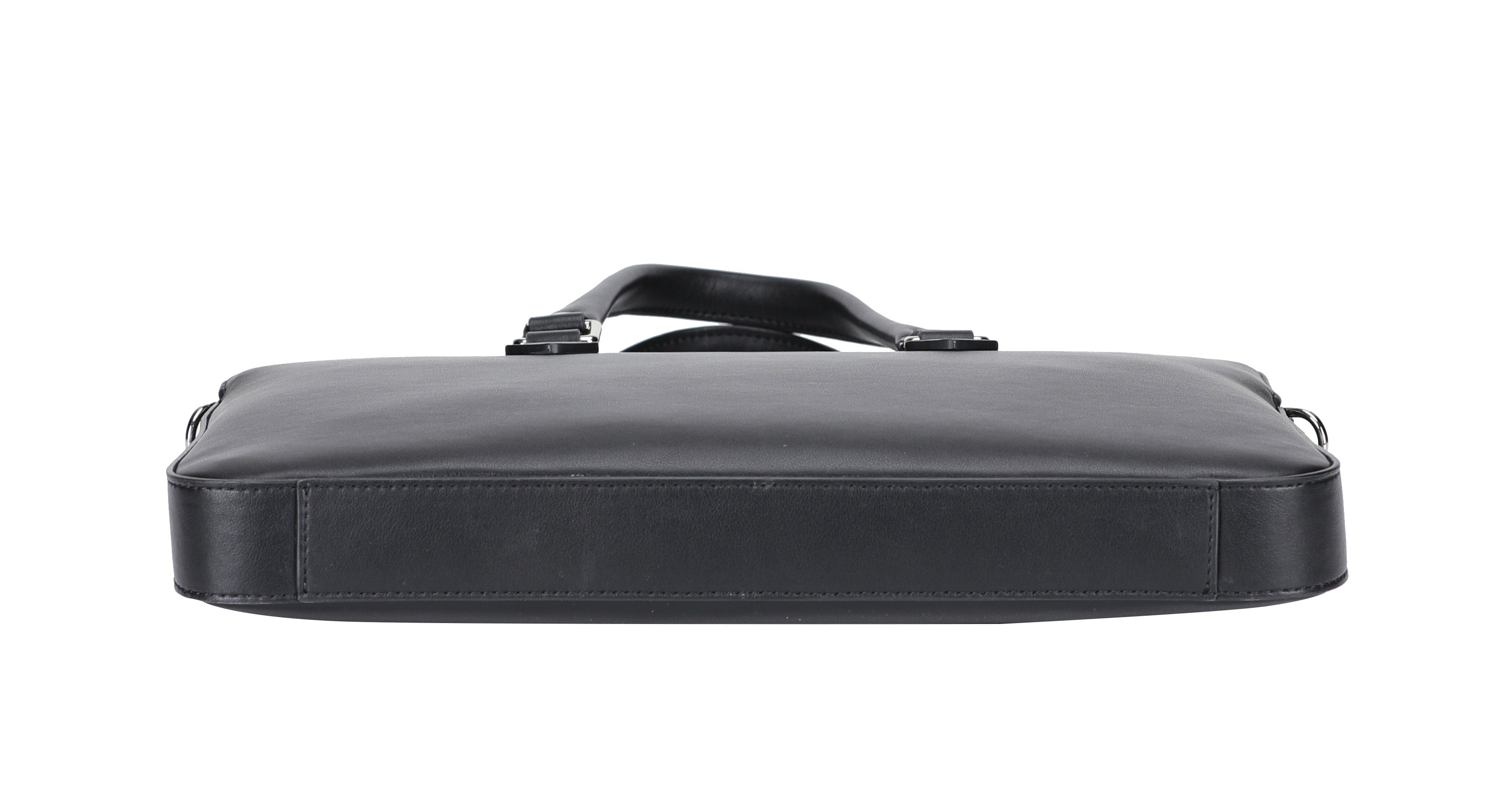 Walter extra flat briefcase in split leather