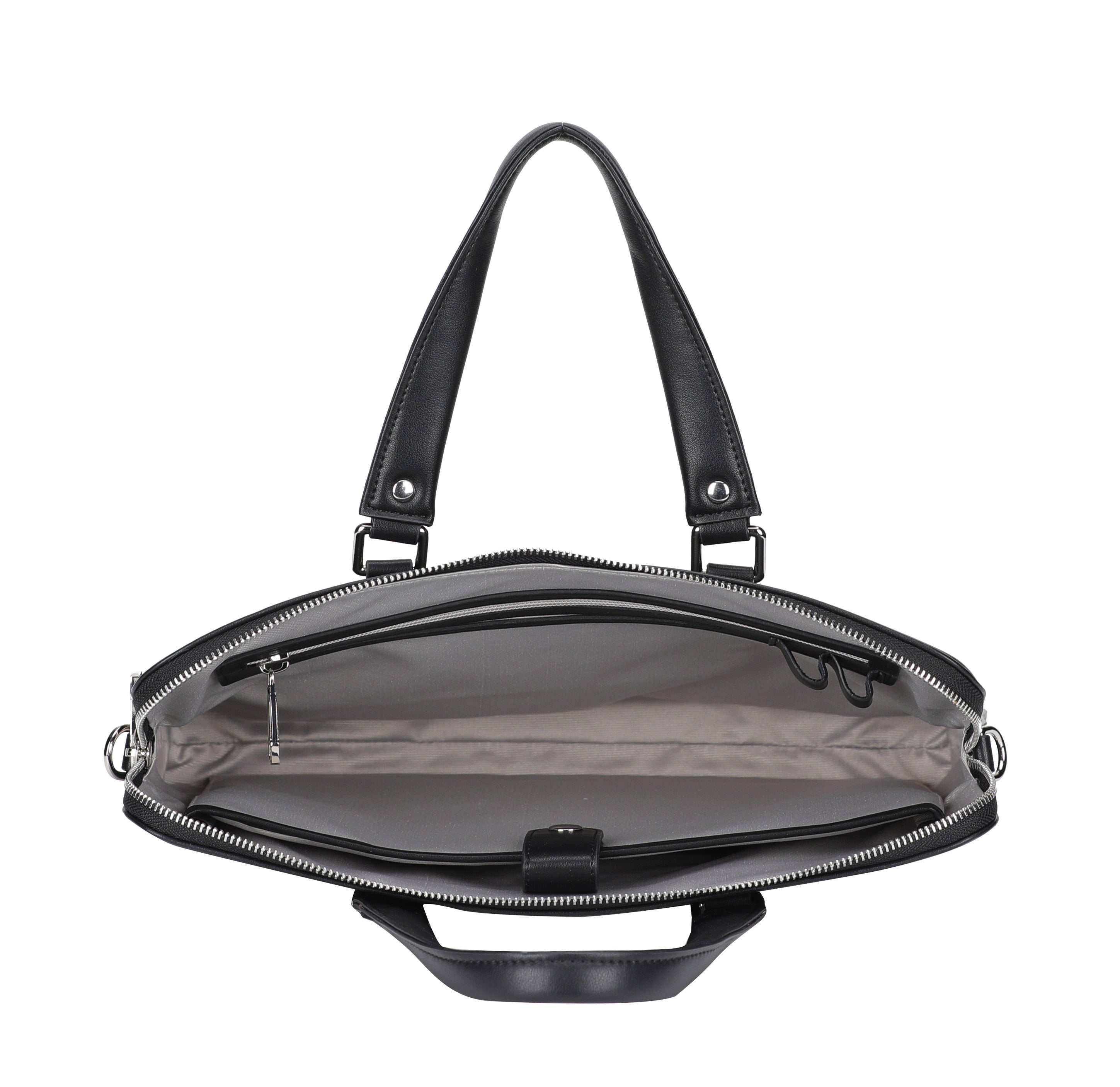 Walter extra flat briefcase in split leather
