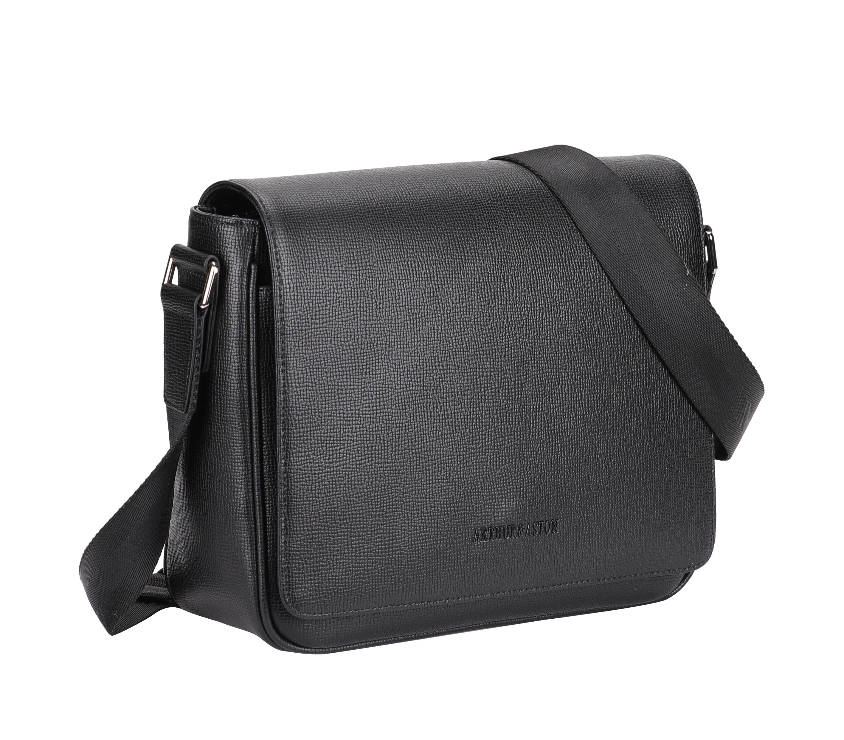 Nelson split leather flap bag