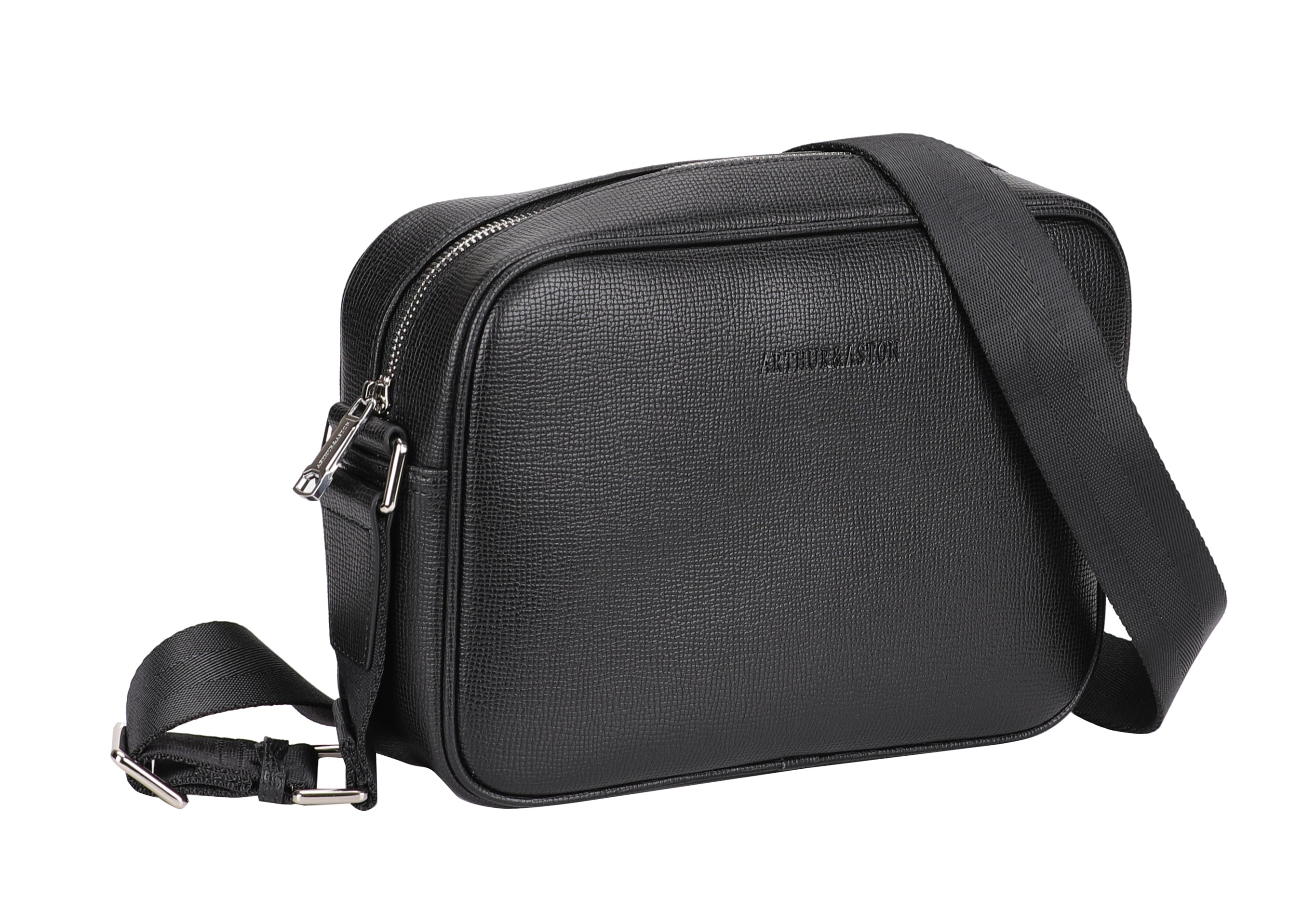 Nelson split leather crossbody bag