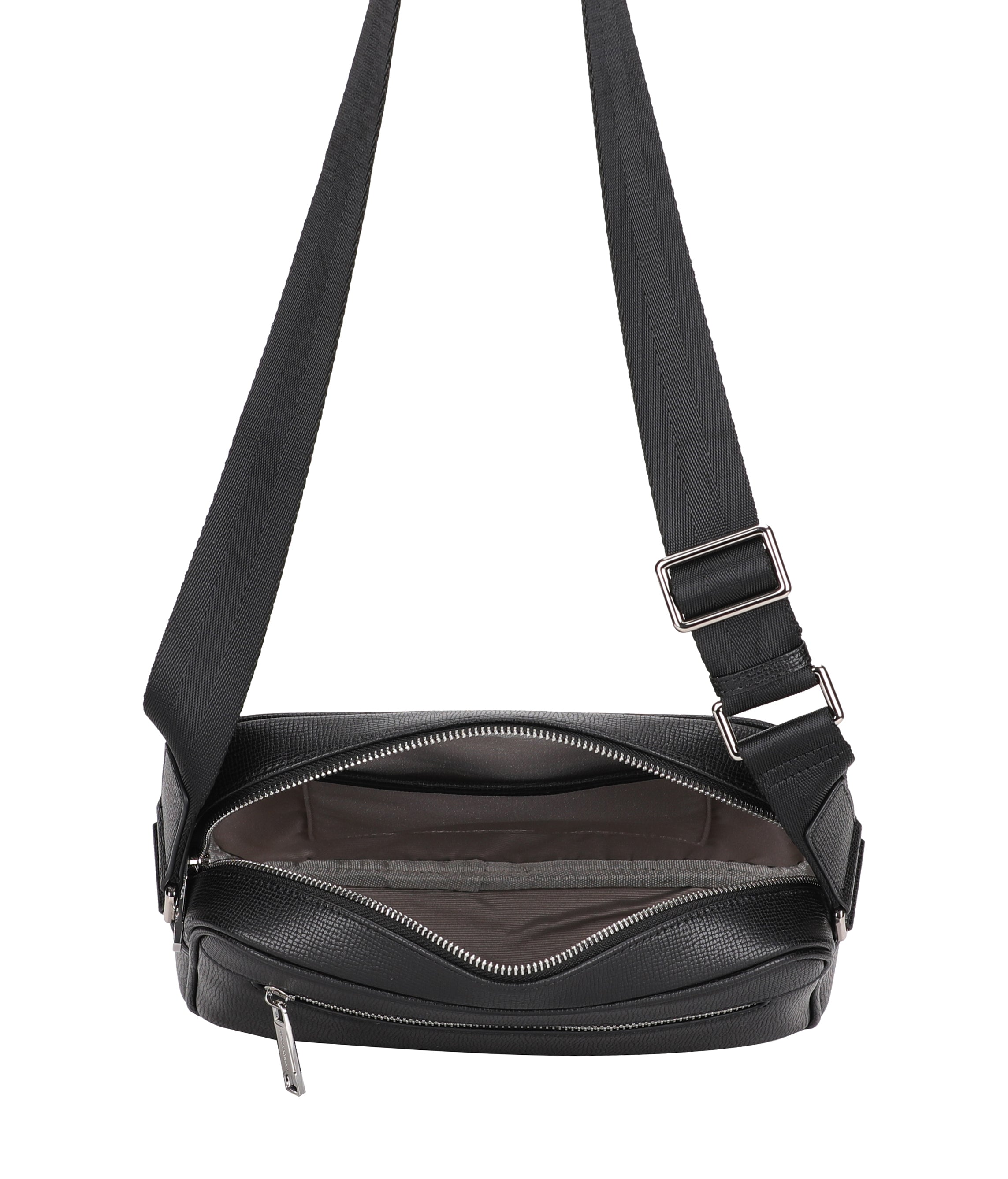 Nelson split leather crossbody bag