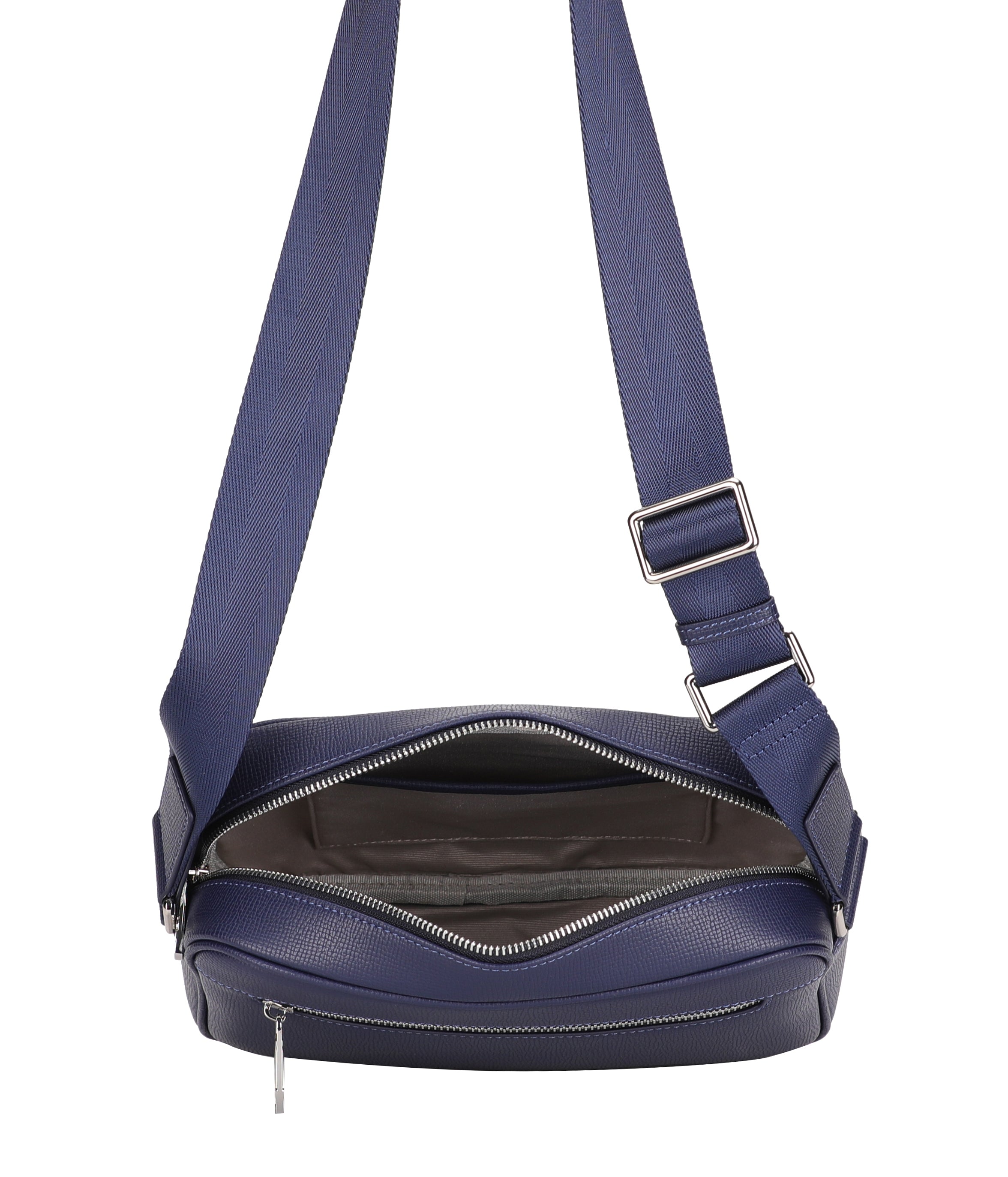 Nelson split leather crossbody bag