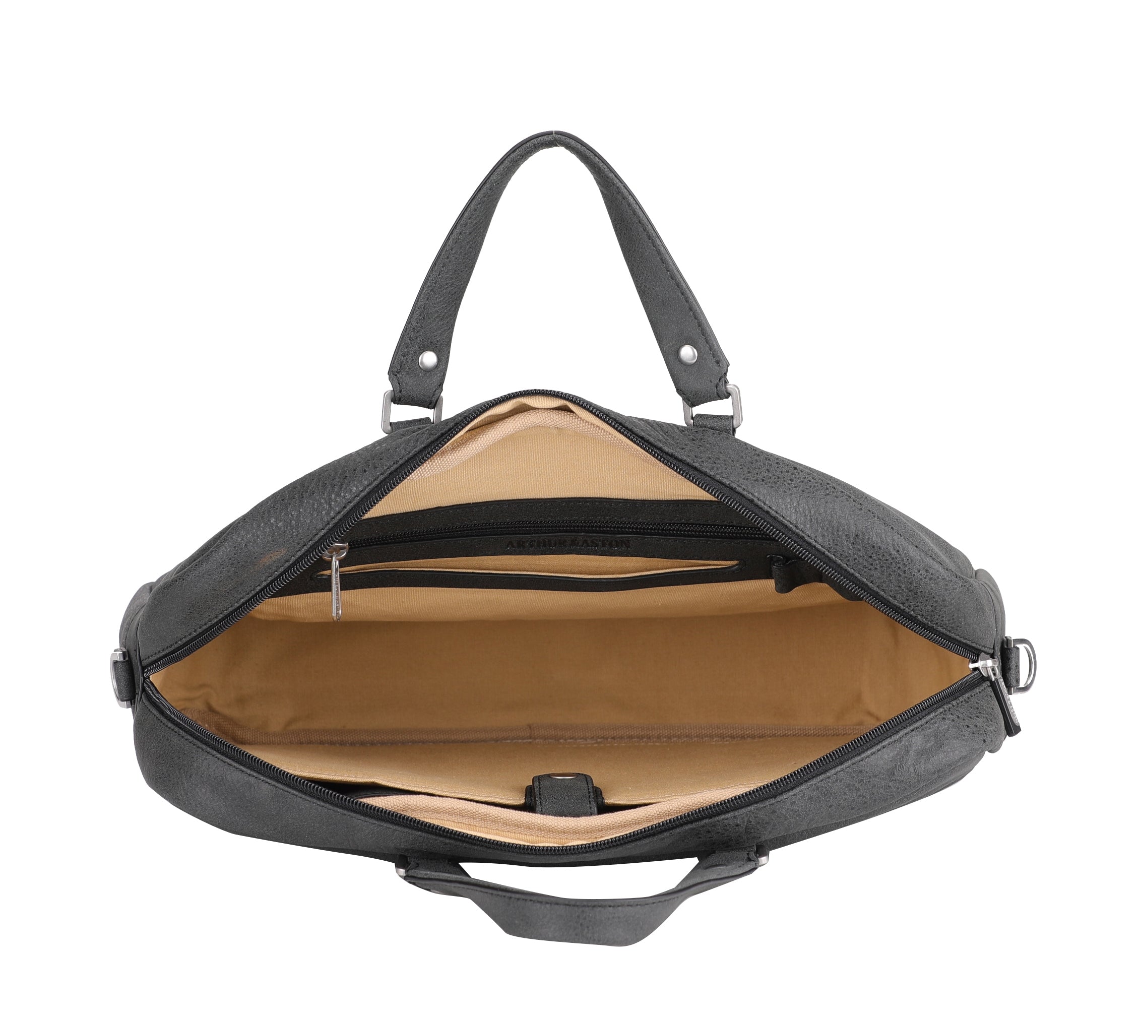 Cristiano leather destroyed briefcase
